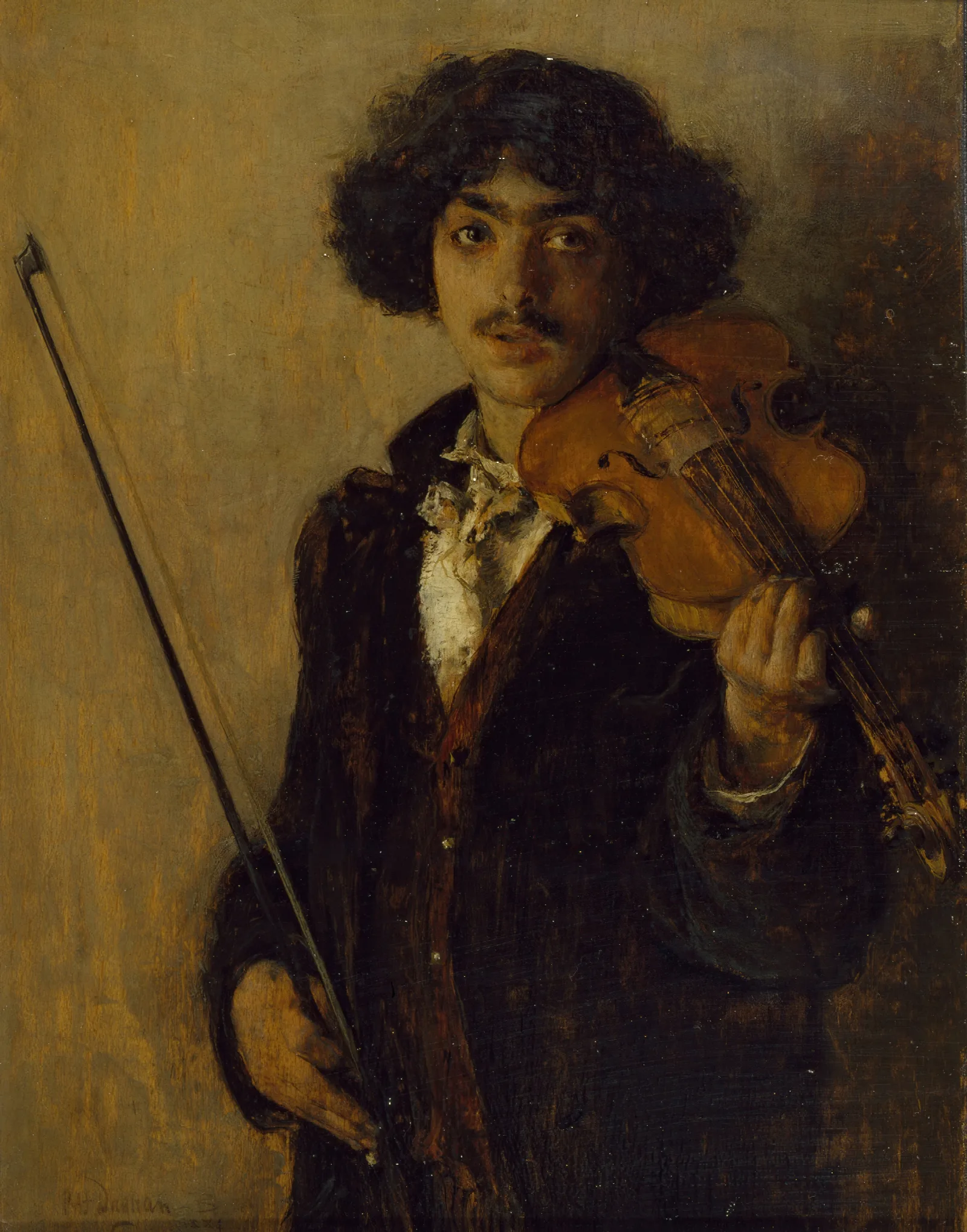 The Musician 10 Wall Art by Pascal-Adolphe-Jean Dagnan-Bouveret - Canvas Print