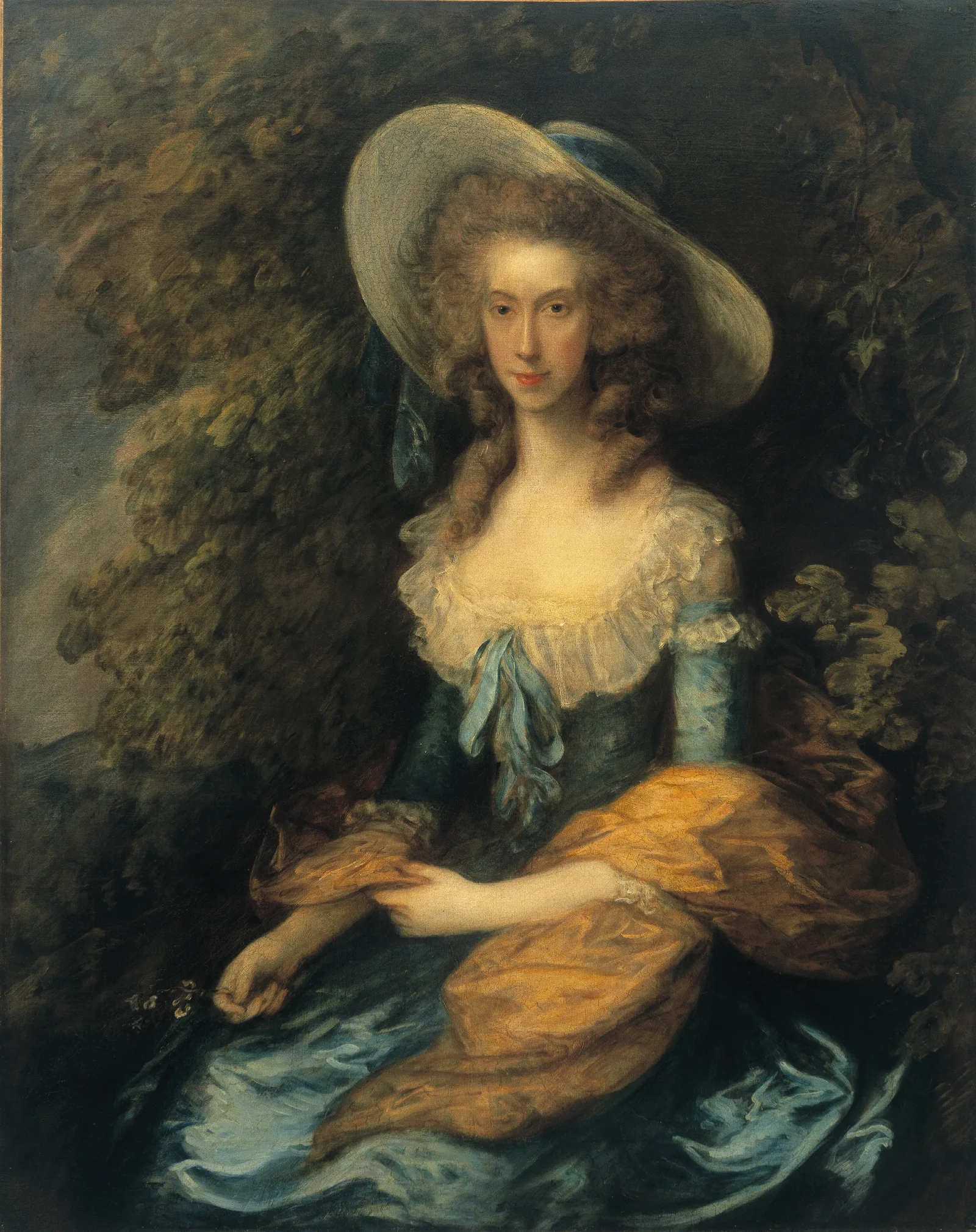 Portrait Of Miss Evans Wall Art by Thomas Gainsborough - Canvas Print