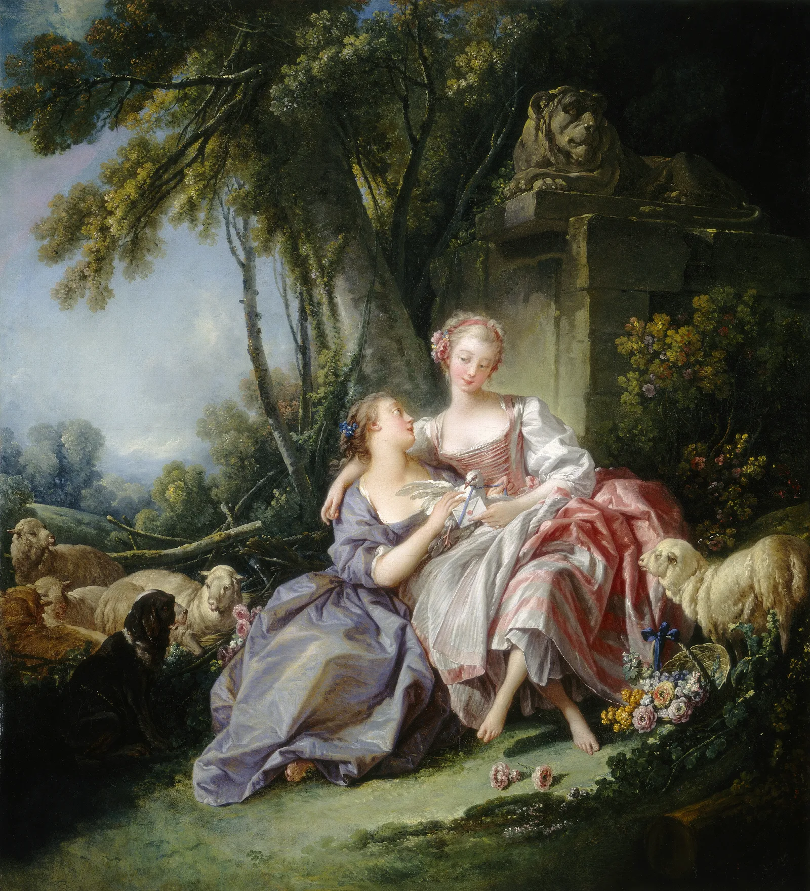 The Love Letter Wall Art by François Boucher - Canvas Print