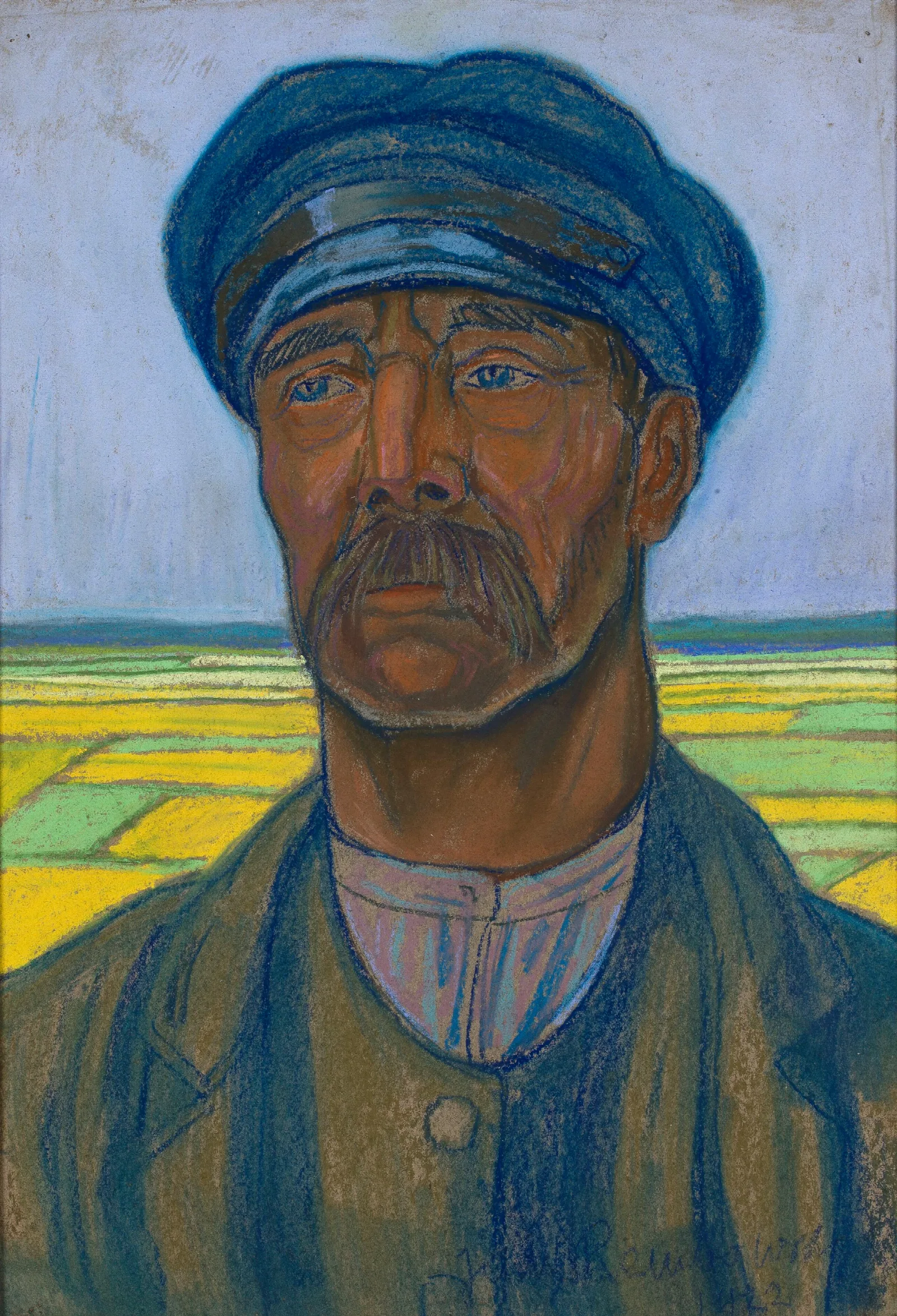 Portrait Of A Peasant 3 Wall Art by Jan Rembowski - Canvas Print