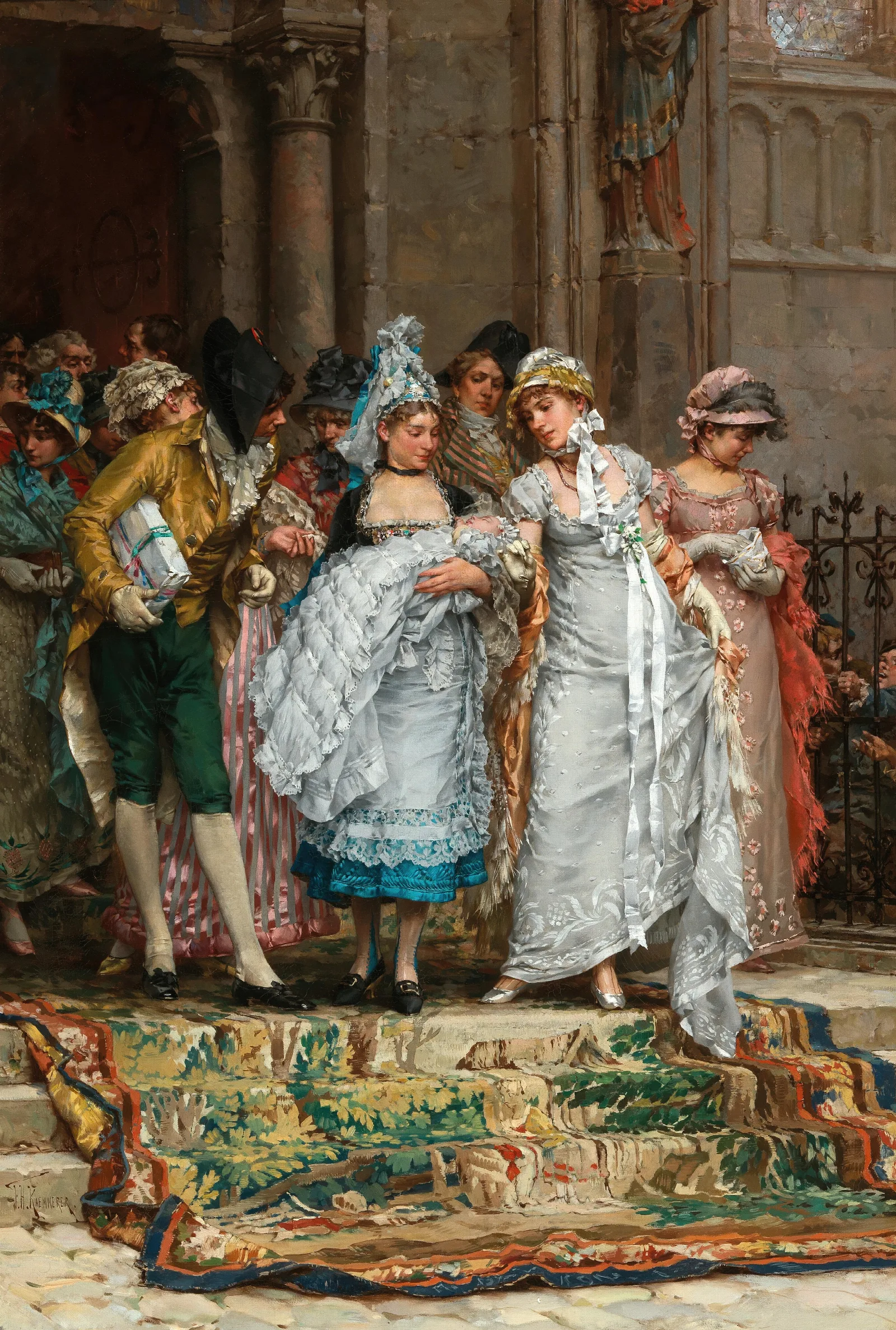 The Christening Wall Art by Frederik Hendrik Kaemmerer - Canvas Print