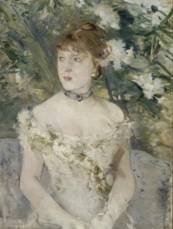 Young Girl In A Ball Gown Wall Art by Berthe Morisot - Canvas Print