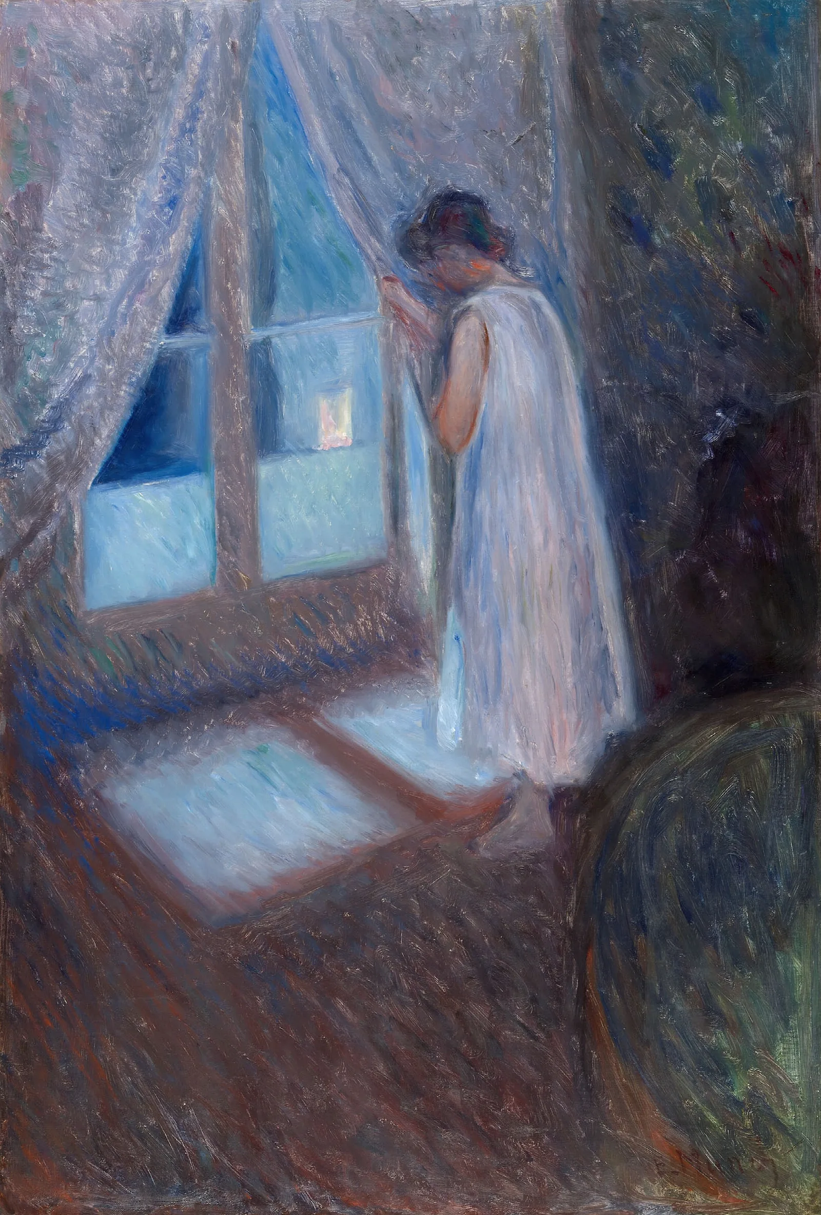 The Girl By The Window Wall Art by Edvard Munch - Canvas Print