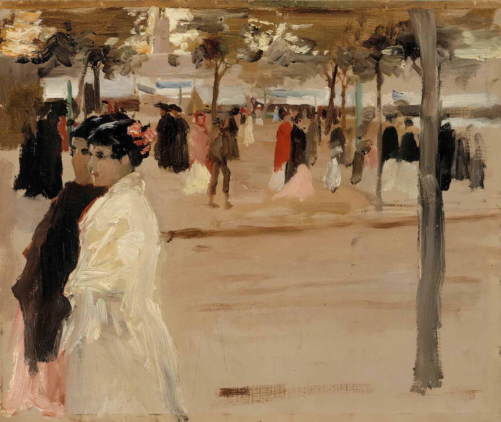 Study For The Shore Road In San Telmo Seville Wall Art by Albert Edelfelt - Canvas Print