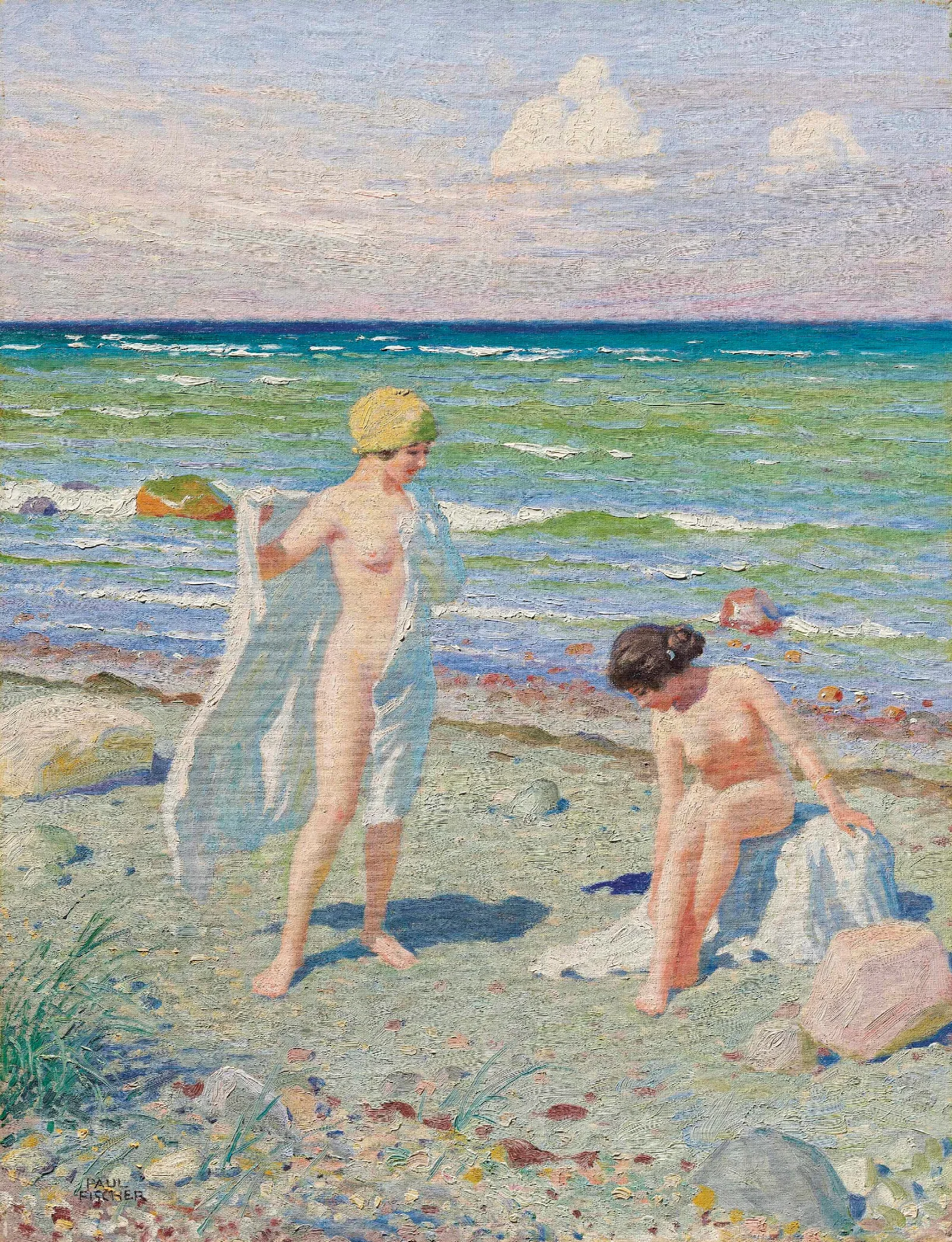 After The Swim Wall Art by Paul Fischer - Canvas Print