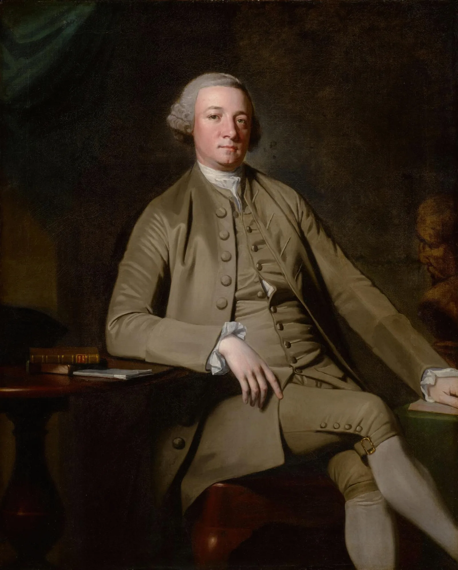 Portrait Of A Gentleman Seated Probably William Suddel Of Lancaster Wall Art by George Romney - Canvas Print