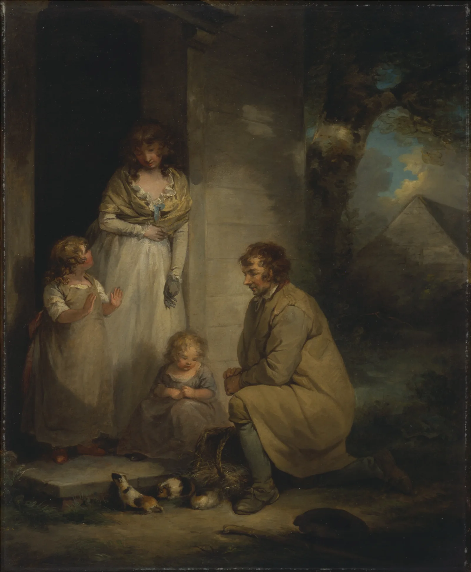 Selling Guinea Pigs Wall Art by George Morland - Canvas Print