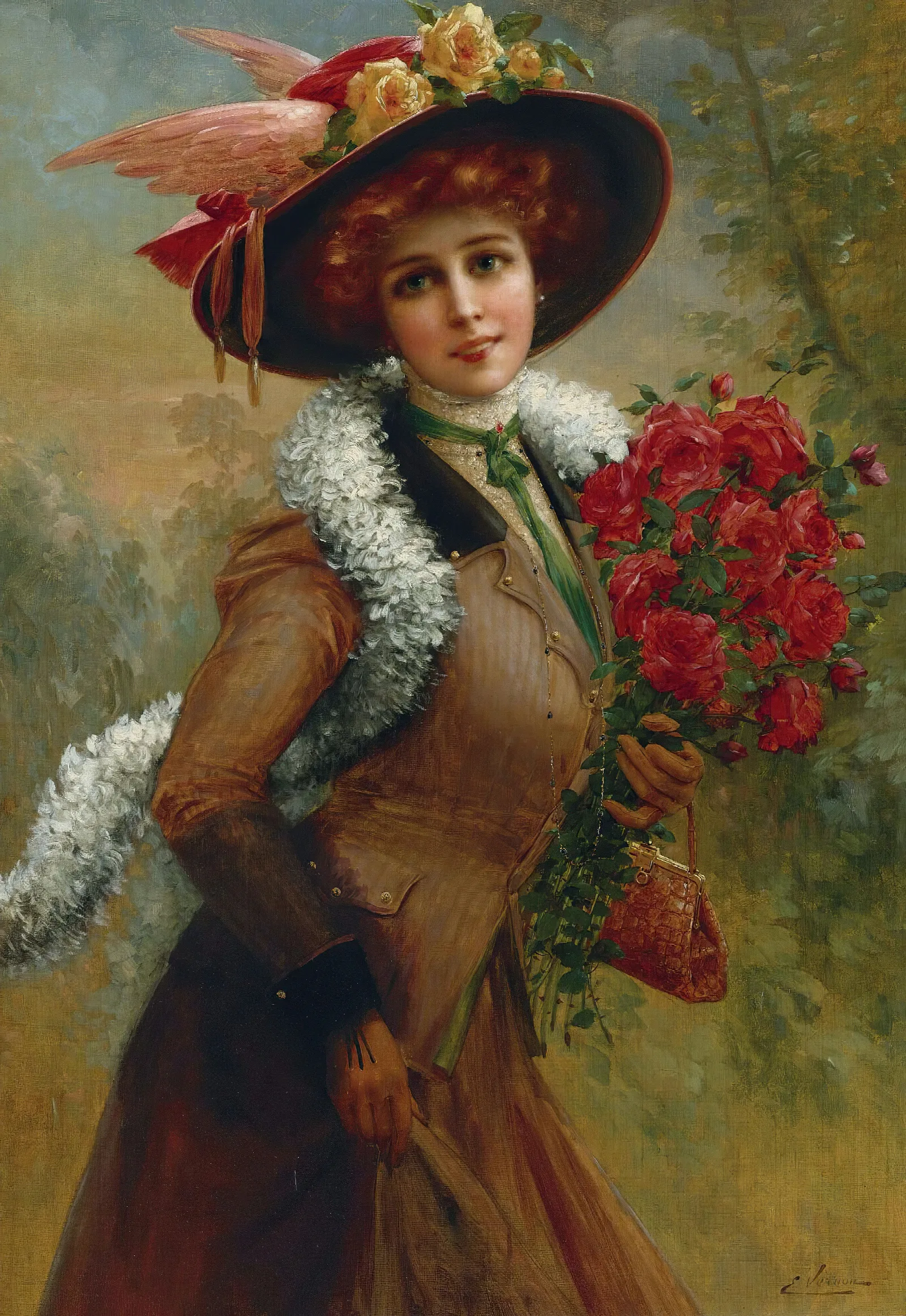 Lovely As A Rose Wall Art by Emile Vernon - Canvas Print