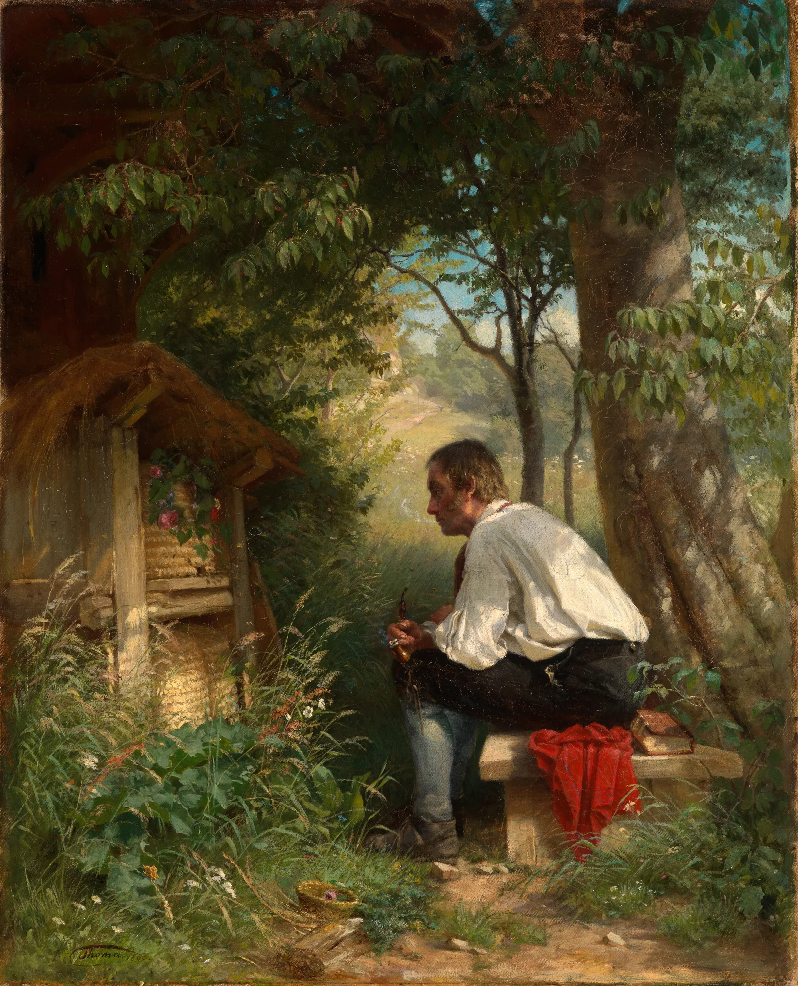 Der Bienenfreund Wall Art by Hans Thoma - Canvas Print