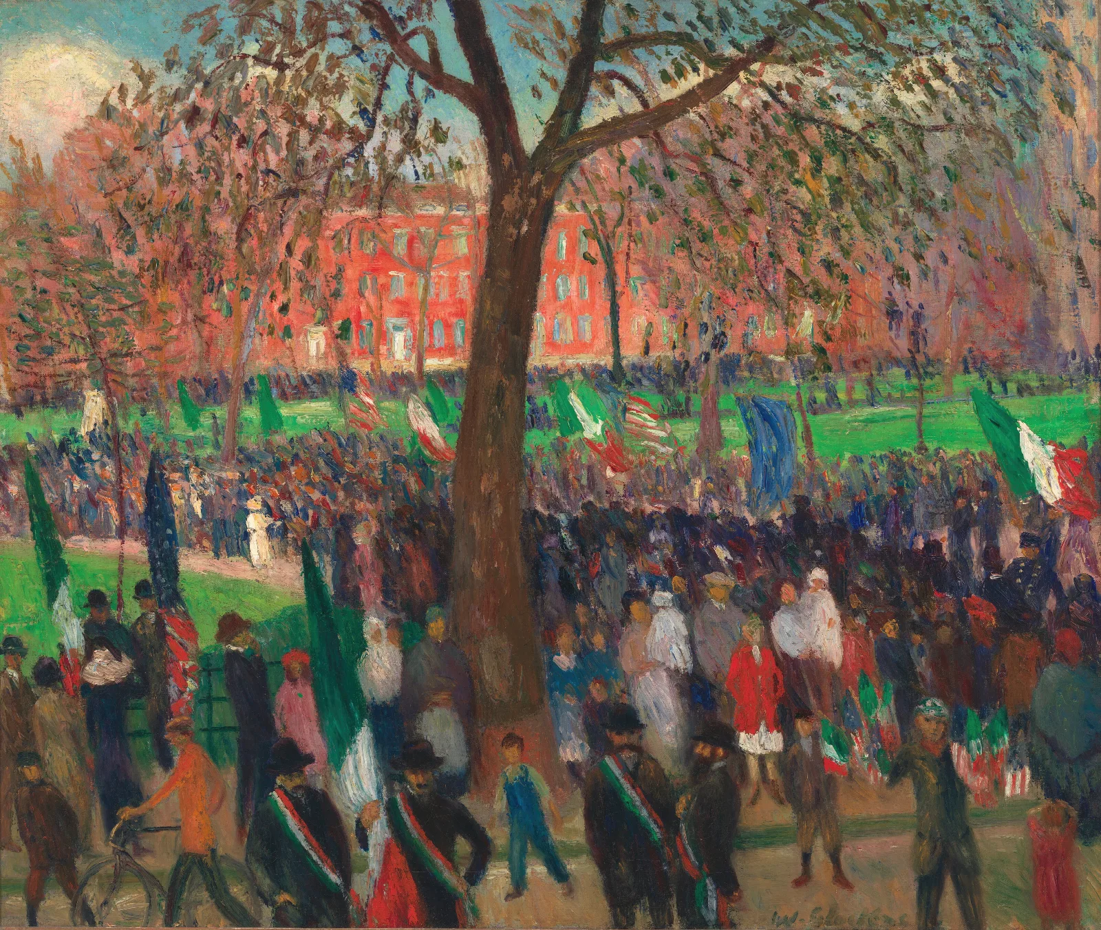 Parade Washington Square Wall Art by William James Glackens - Canvas Print