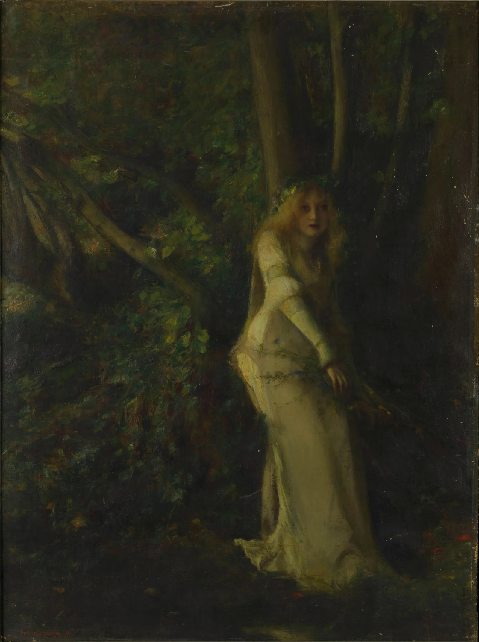 A Young Woman In The Play Wall Art by Pascal-Adolphe-Jean Dagnan-Bouveret - Canvas Print