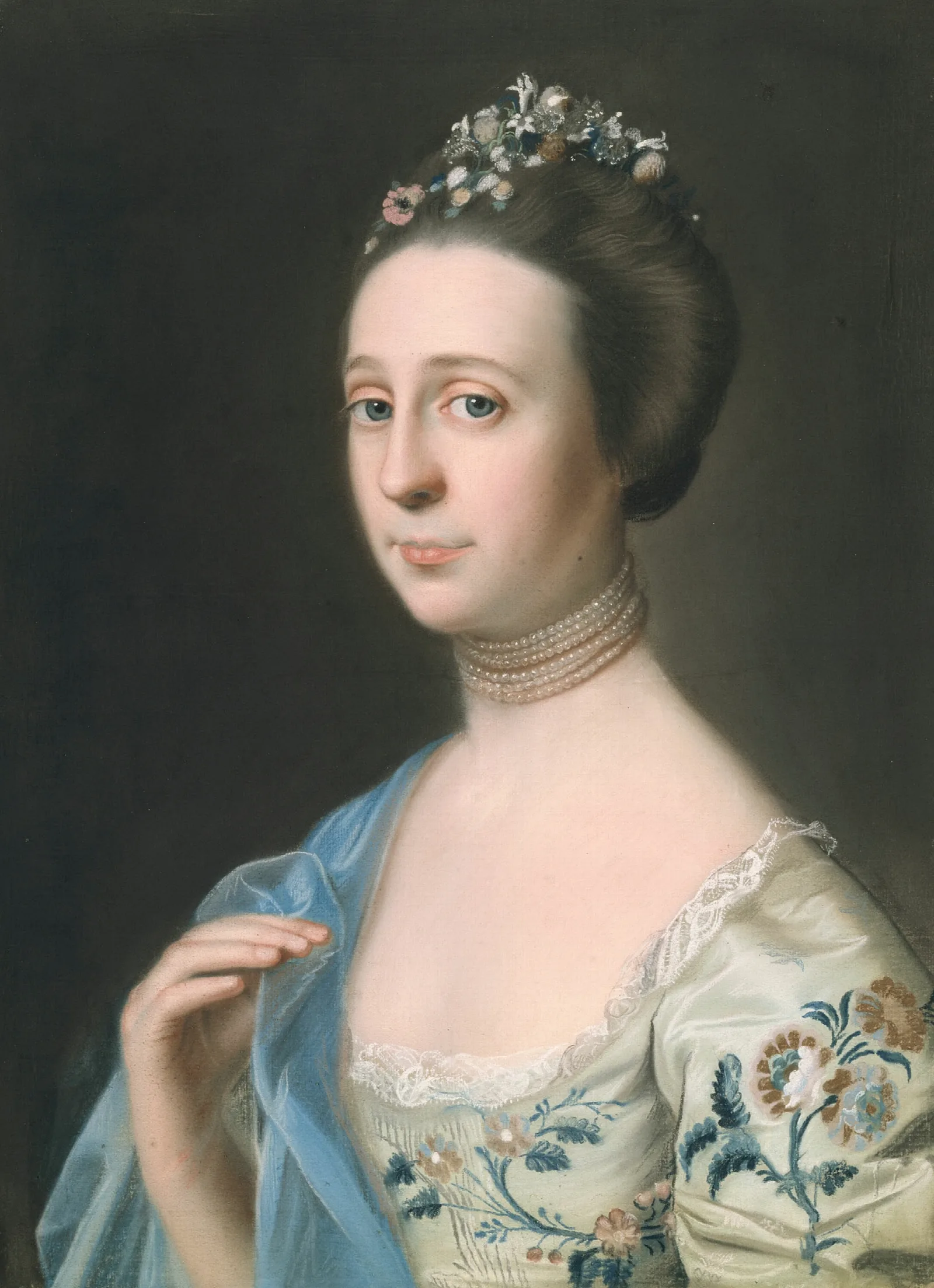 Mrs Henry Hill Anna Barrett Wall Art by John Singleton Copley - Canvas Print