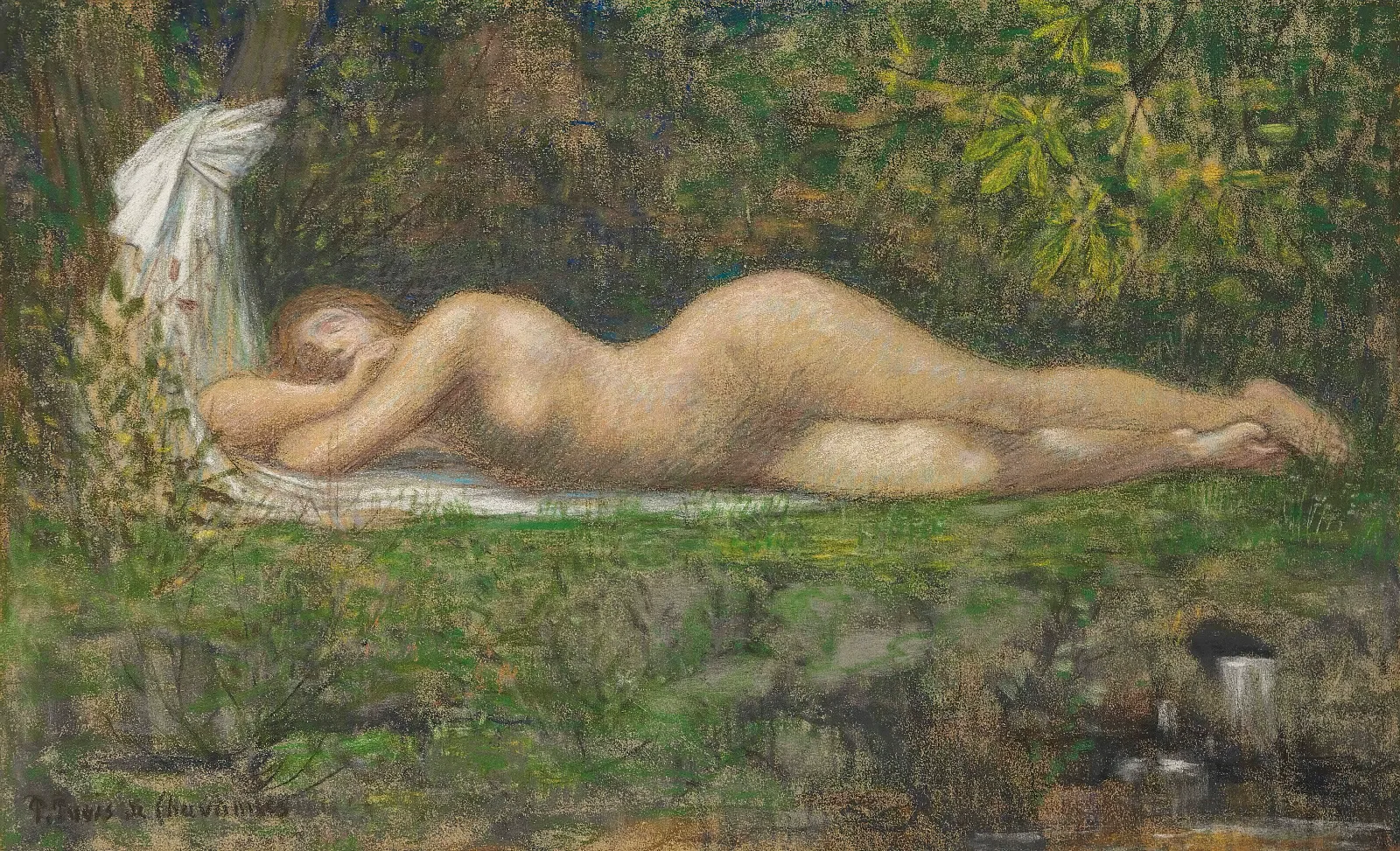 La Source 2 Wall Art by Pierre Puvis de Chavannes - Canvas Print