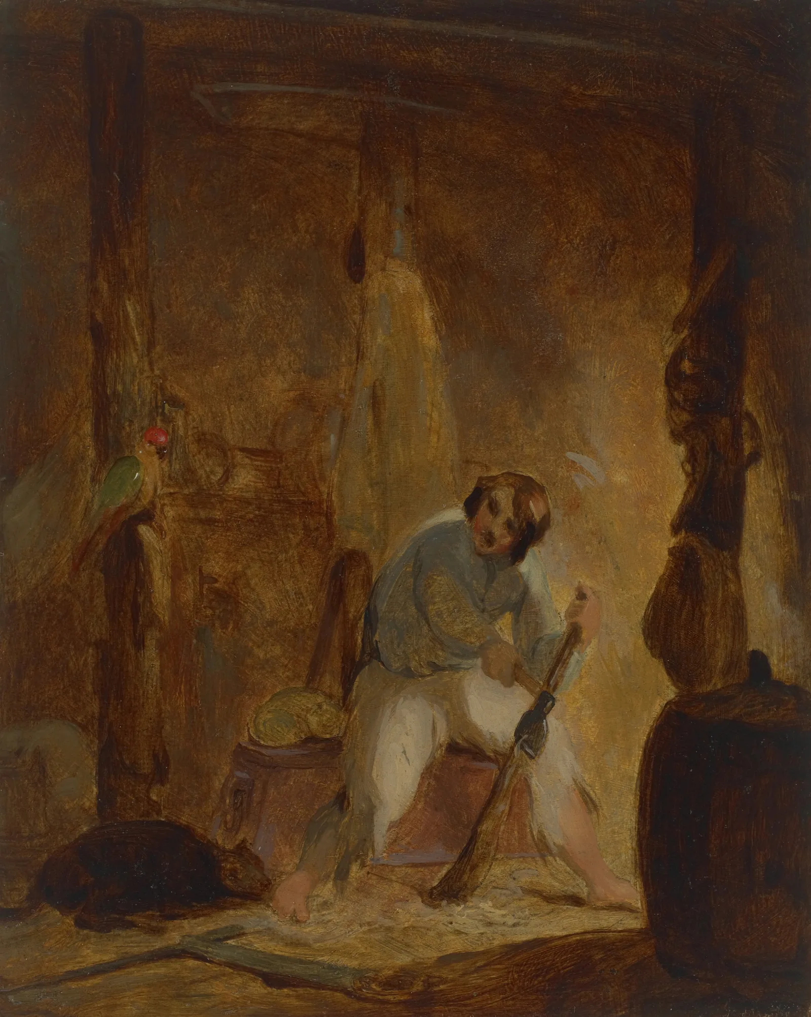 In His Cave Wall Art by Thomas Sully - Canvas Print