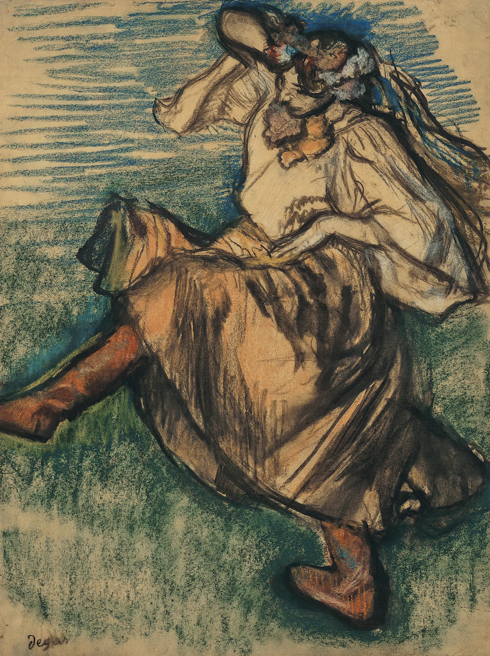 Russian Dancer Wall Art by Edgar Degas - Canvas Print