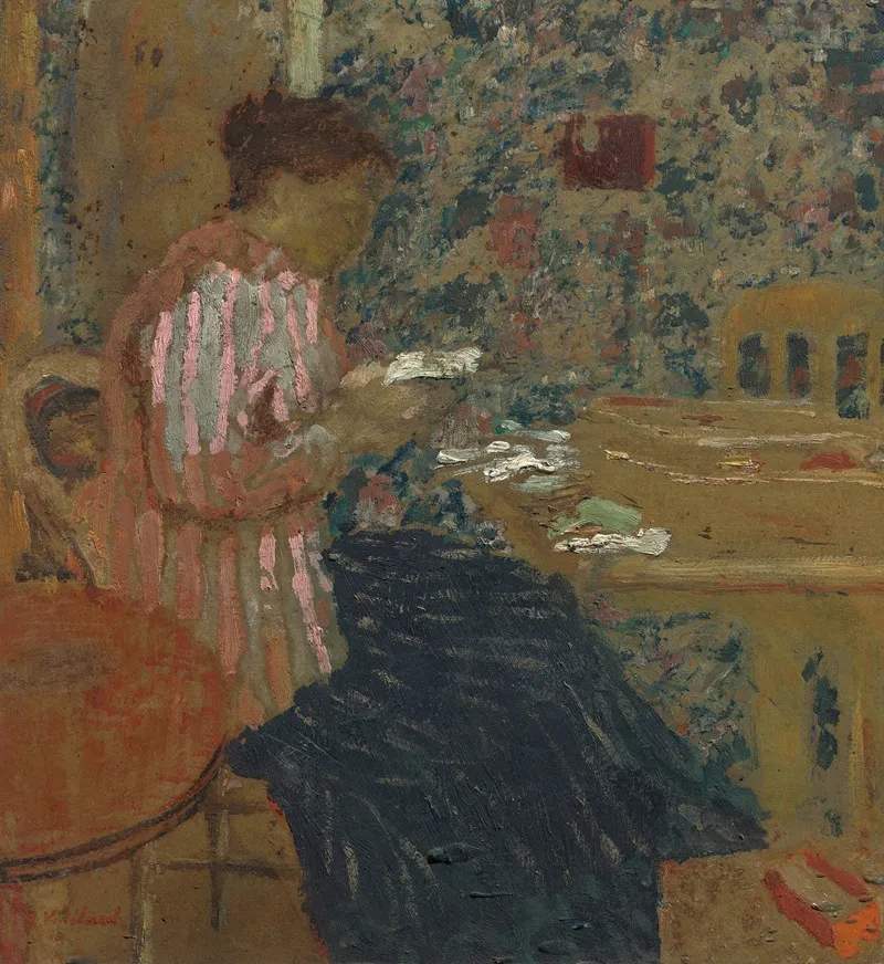 Femme Lisant 7 Wall Art by Édouard Vuillard - Canvas Print
