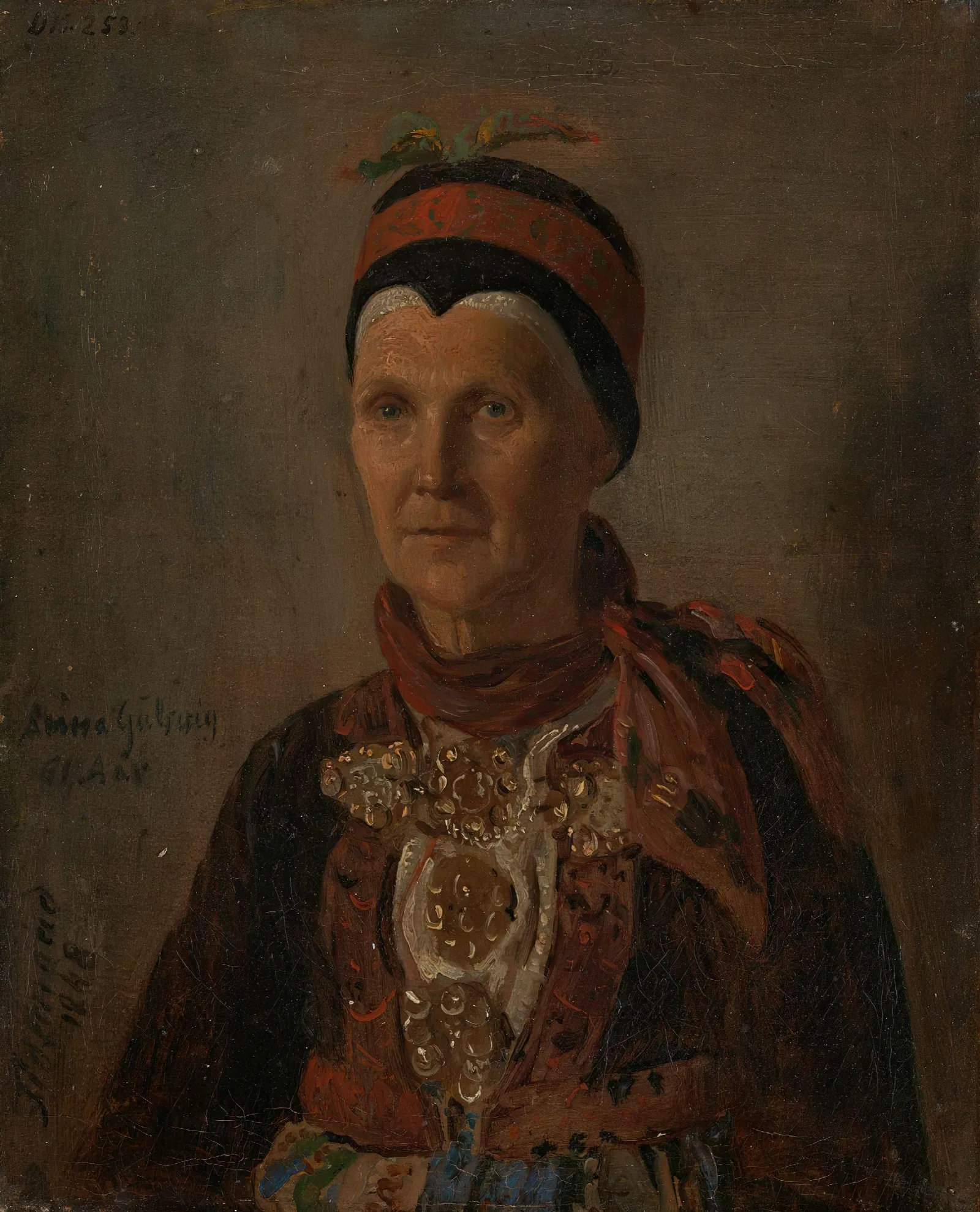 Portrait Of Anna Gulsvig Wall Art by Adolph Tidemand - Canvas Print