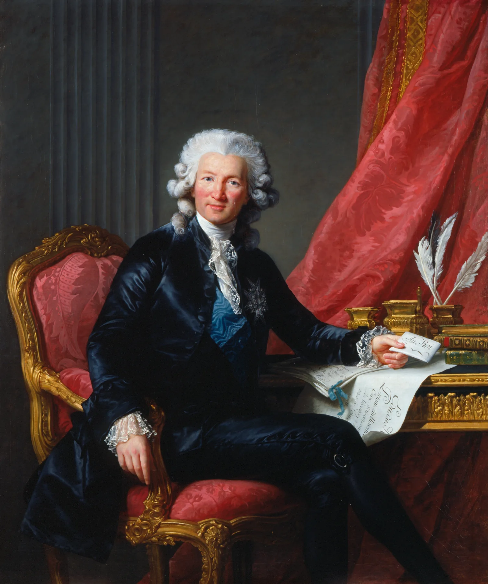 Charles Alexandre De Calonne 1734 1802 Wall Art by Elisabeth Louise Vigée Le Brun - Canvas Print