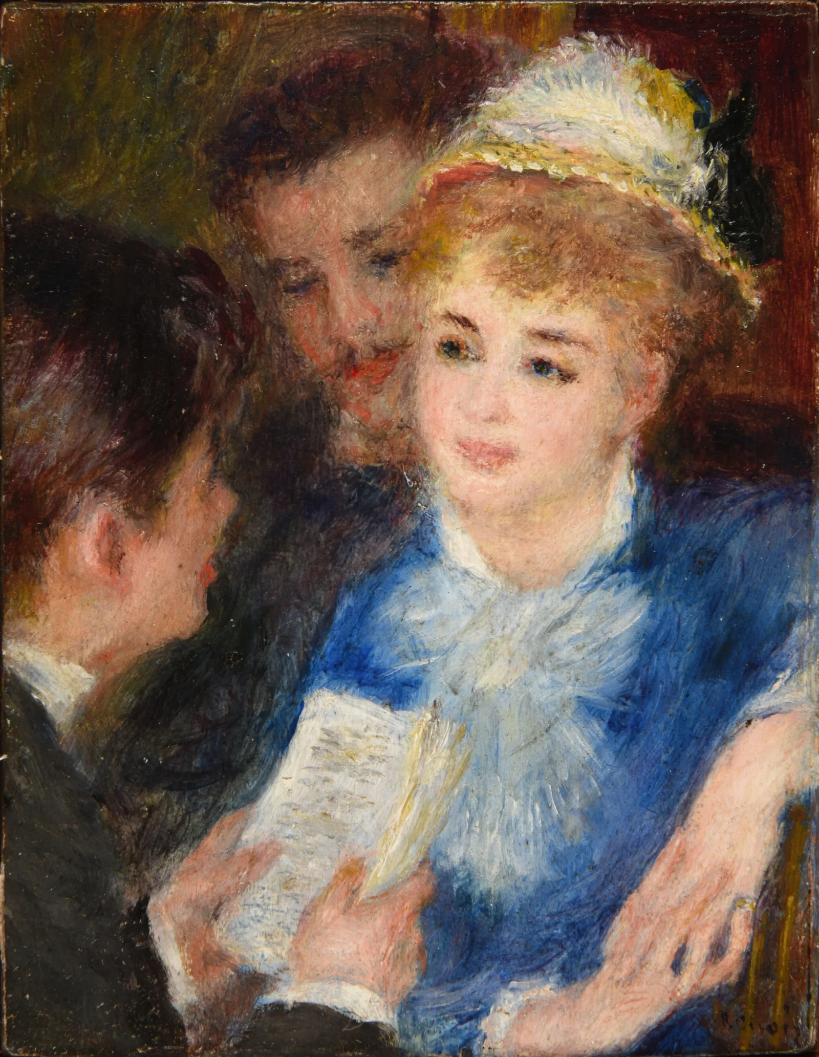 La Lecture Du Role Wall Art by Pierre-Auguste Renoir - Canvas Print