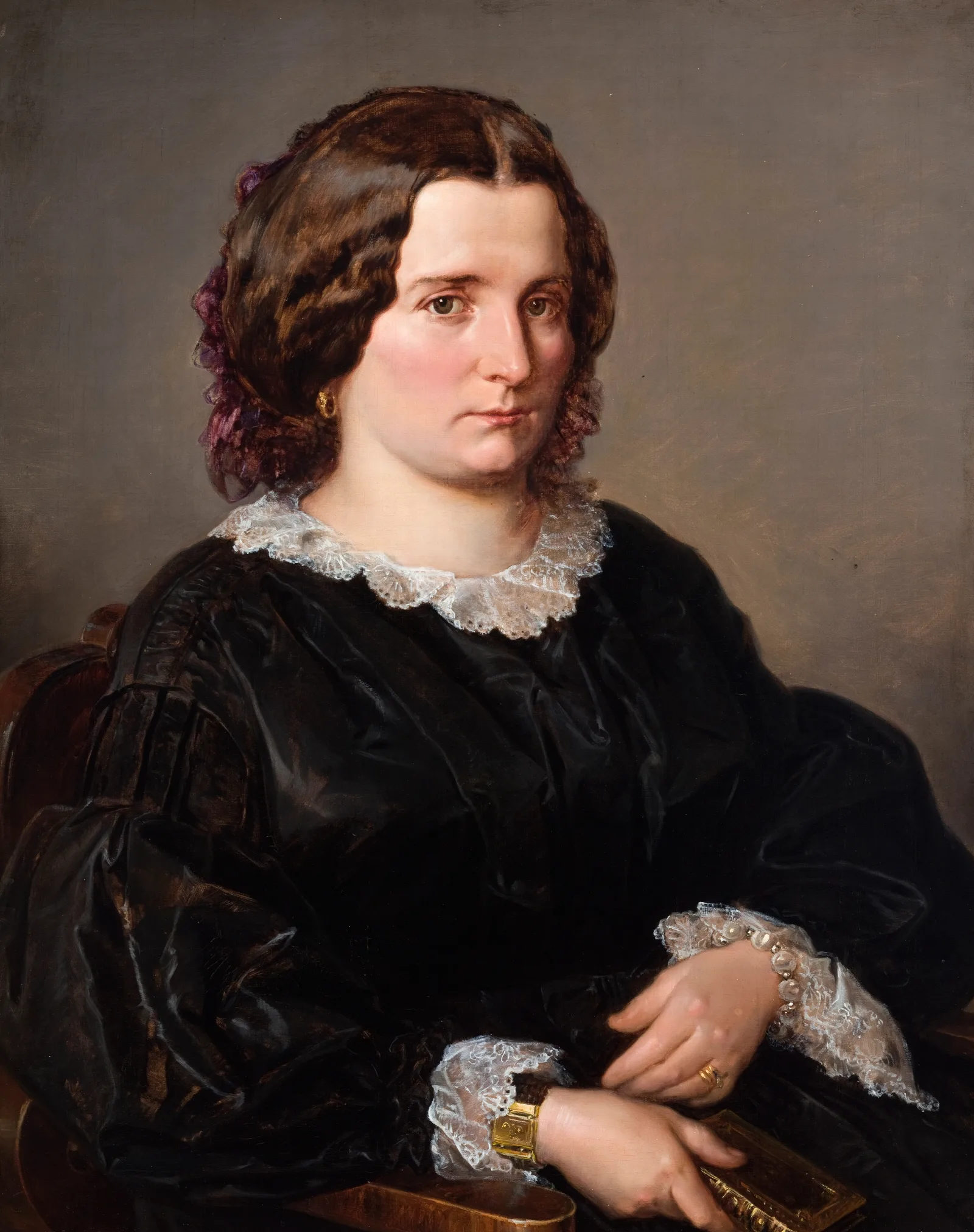 Portrait Of Maria Maurizio Wall Art by Jan Matejko - Canvas Print