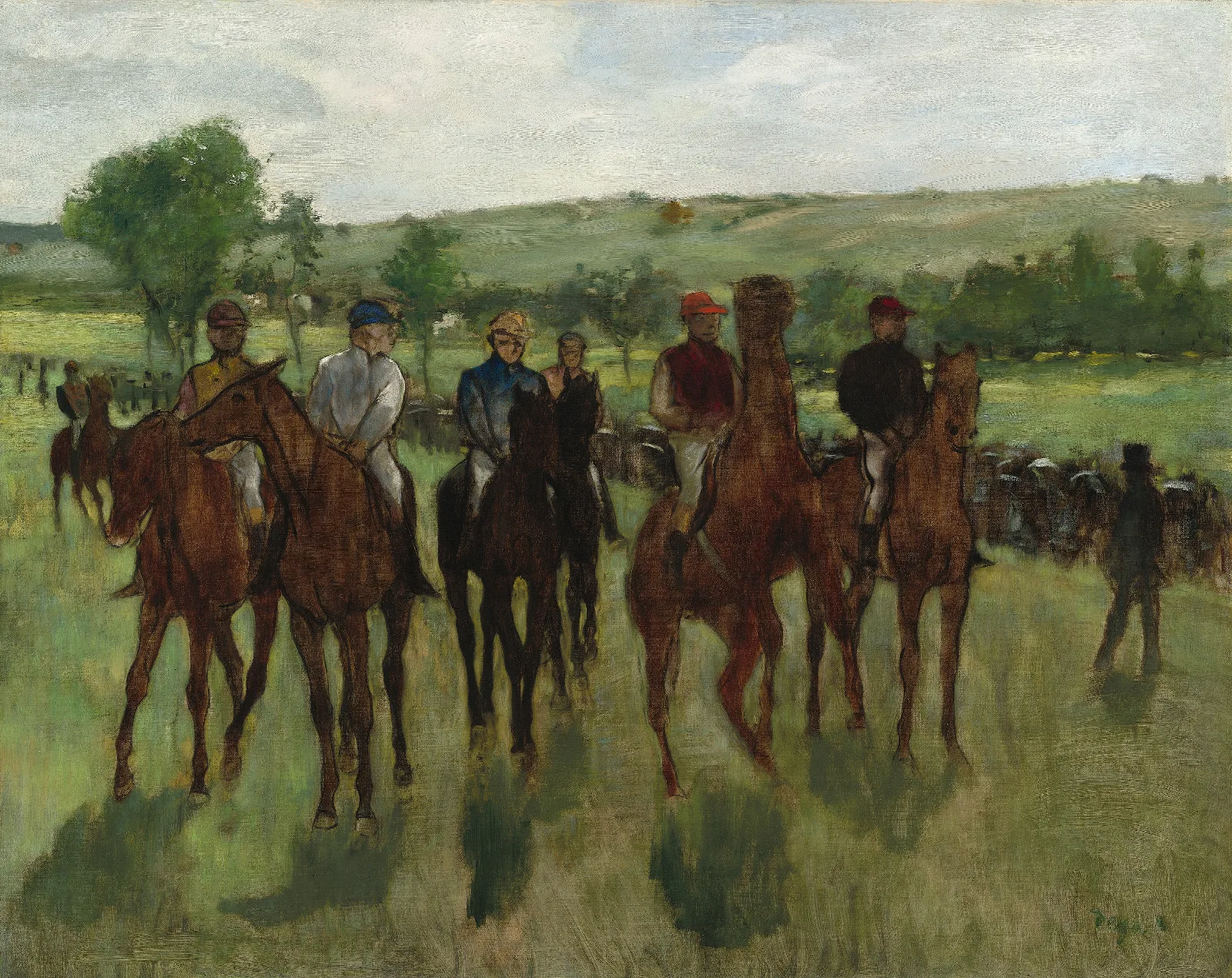 The Riders Wall Art by Edgar Degas - Canvas Print