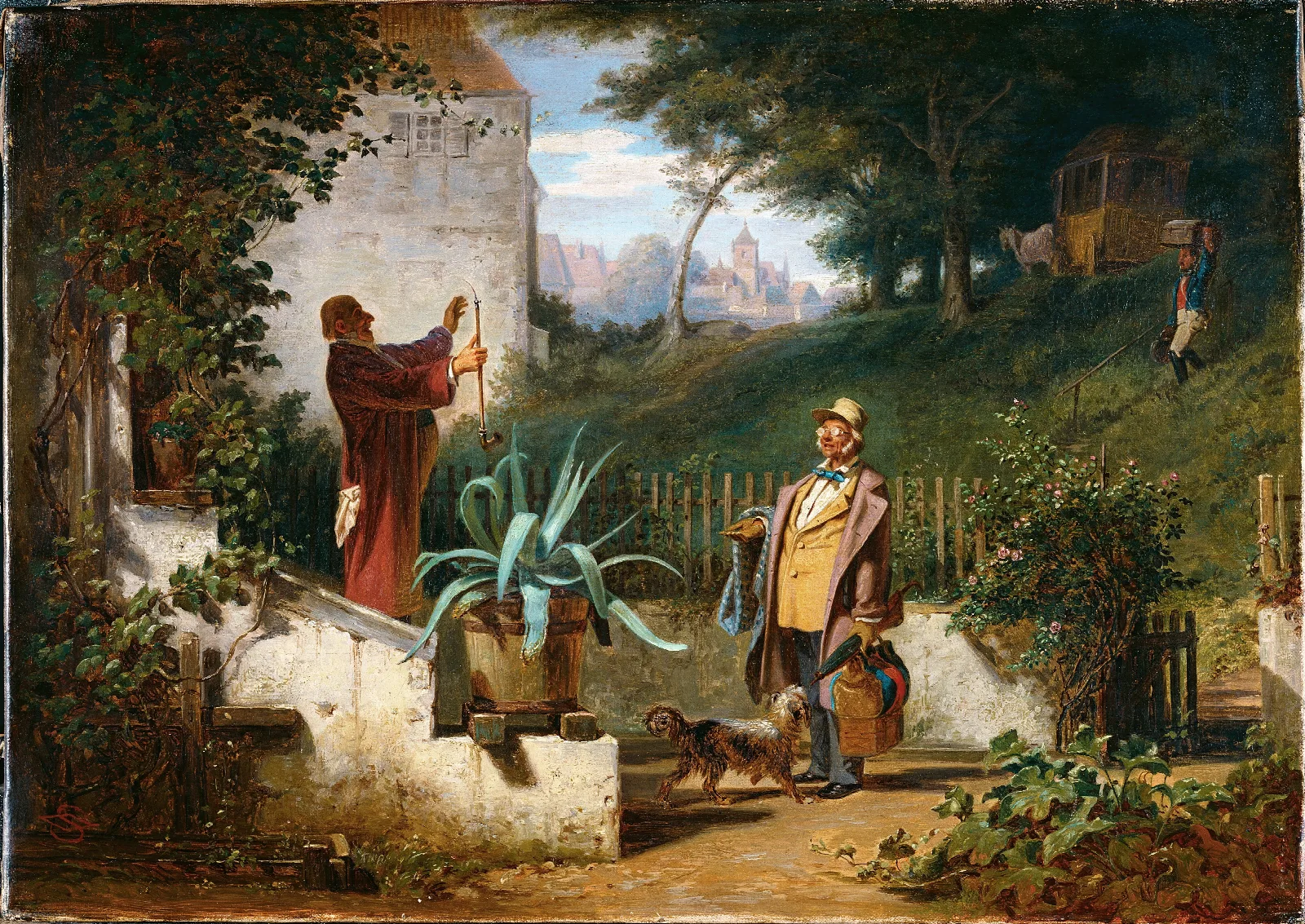 Childhood Friends Wall Art by Carl Spitzweg - Canvas Print