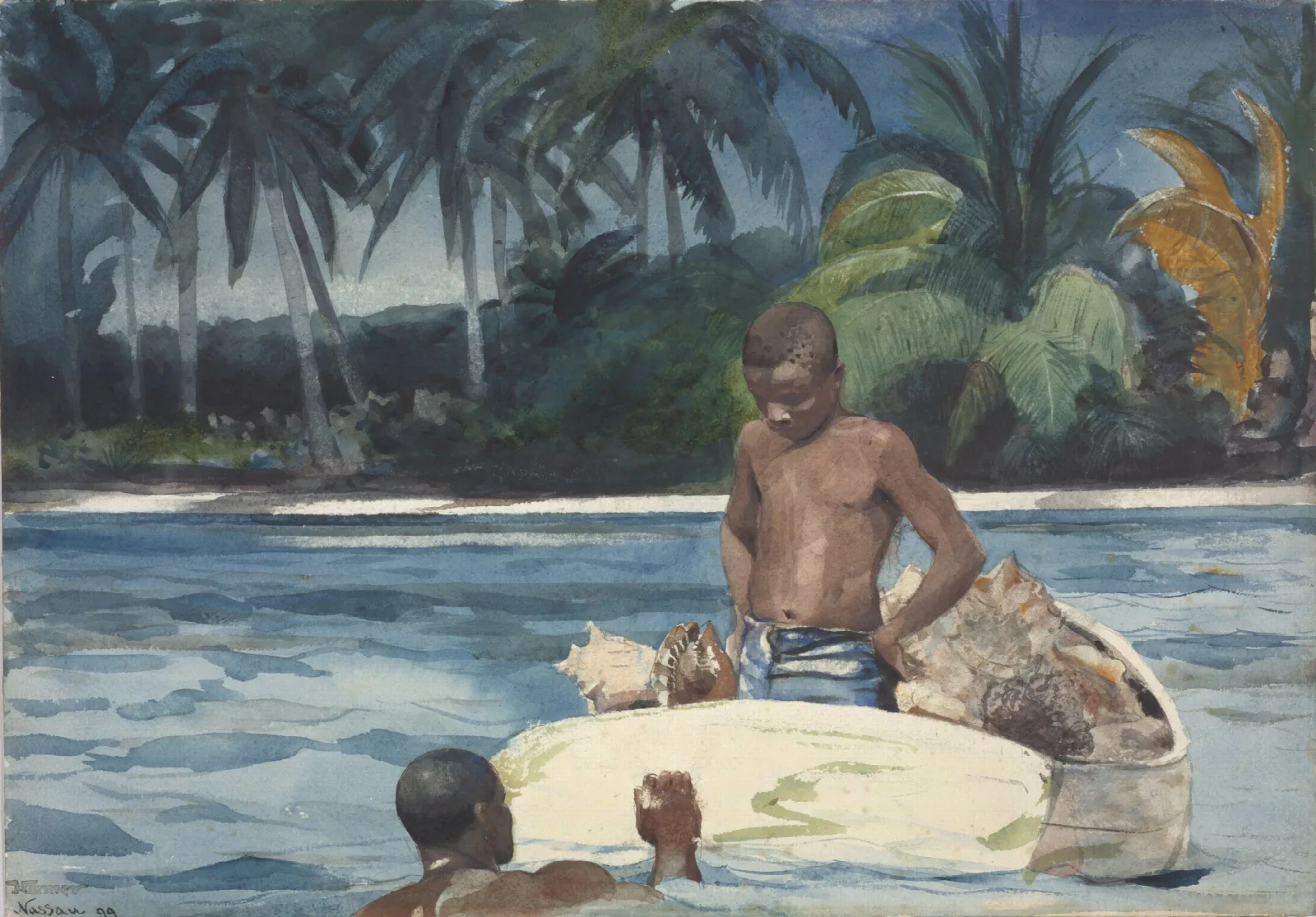 West India Divers Wall Art by Winslow Homer - Canvas Print