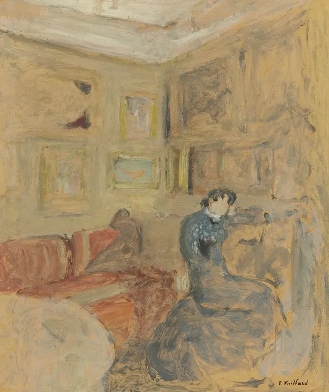 Madame Hessel Dans Son Petit Salon Wall Art by Édouard Vuillard - Canvas Print