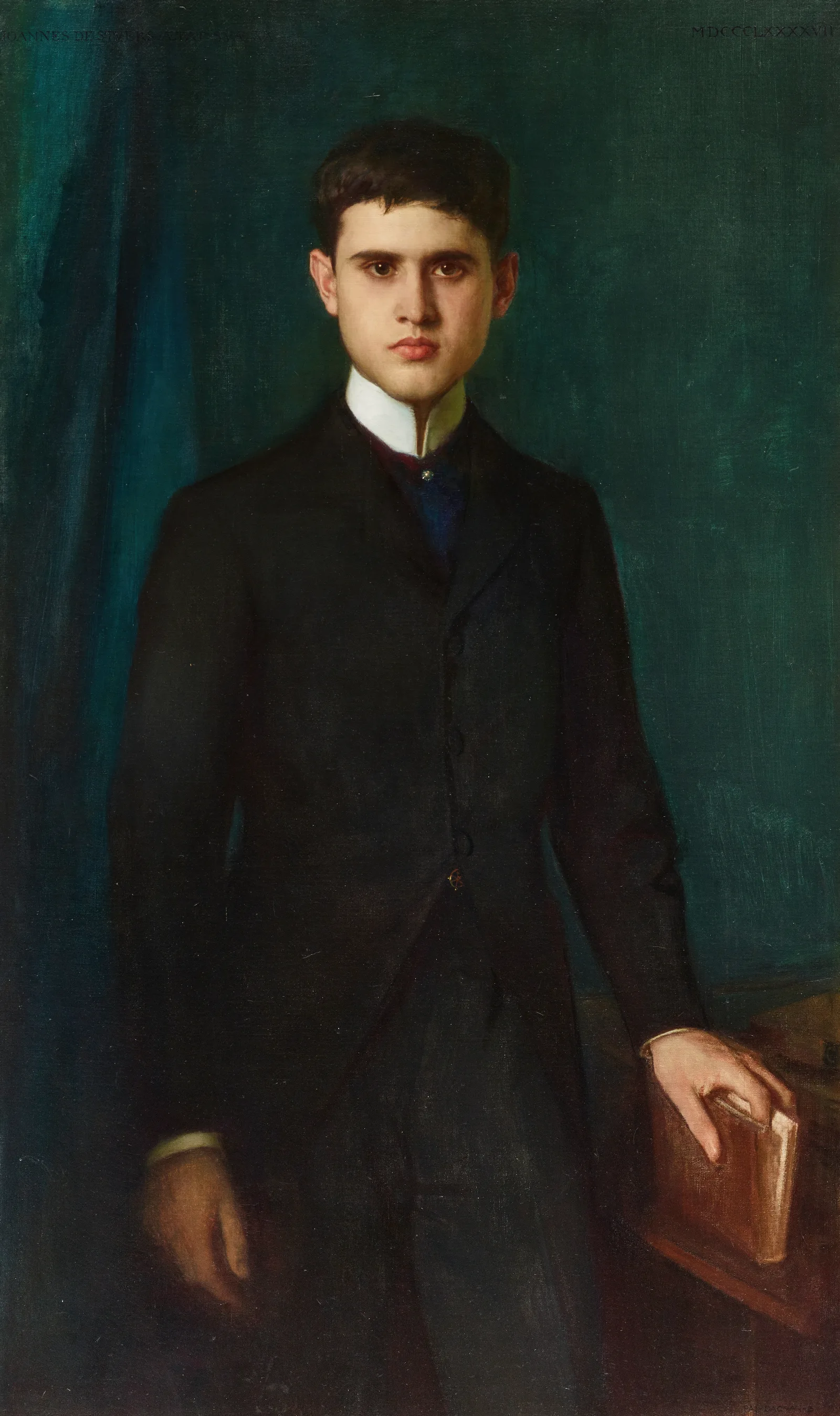 Portrait Of Joannes De Stuers At 20 Years Old Wall Art by Pascal-Adolphe-Jean Dagnan-Bouveret - Canvas Print