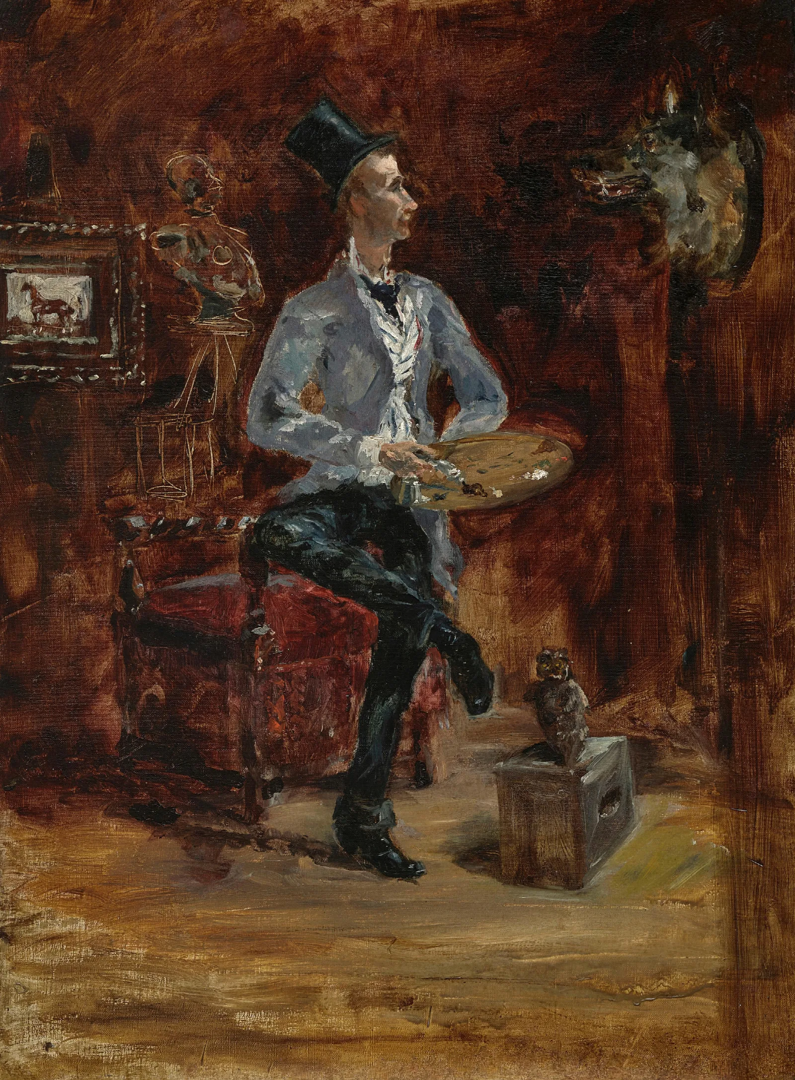 Princeteau Dans Son Atelier Wall Art by Henri de Toulouse-Lautrec - Canvas Print