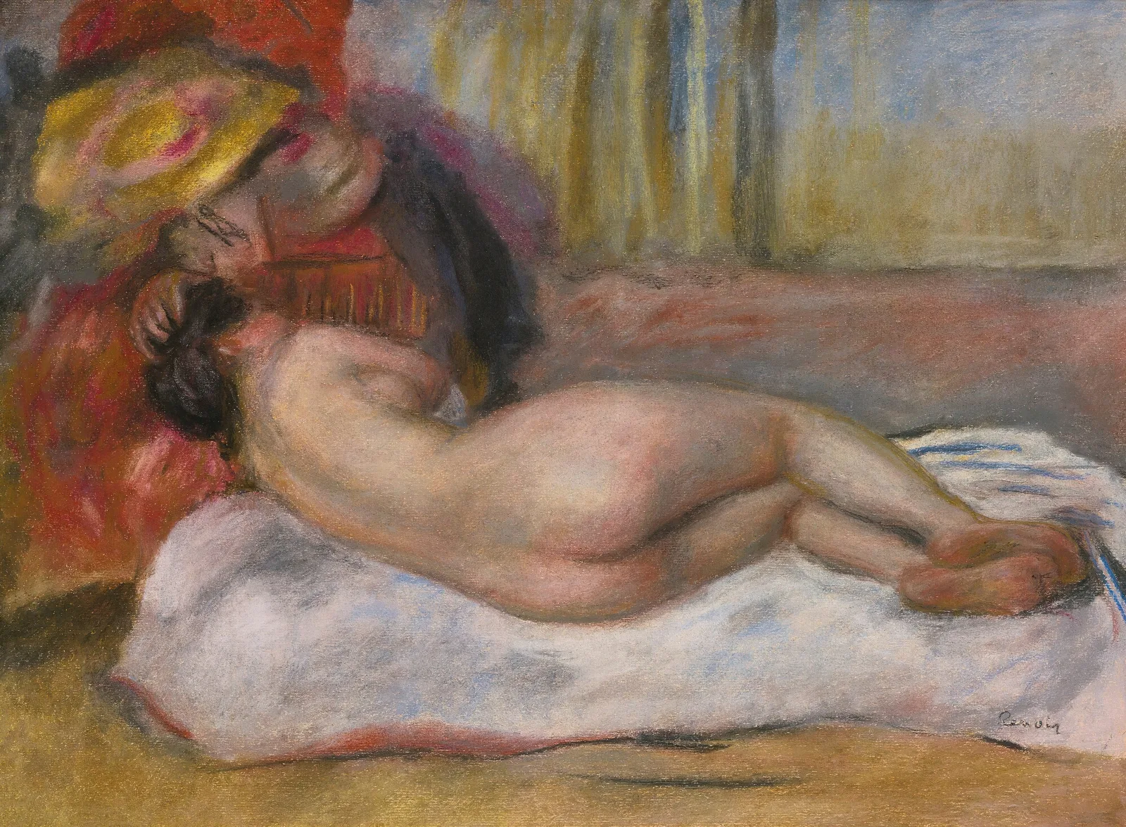Le Repos 3 Wall Art by Pierre-Auguste Renoir - Canvas Print