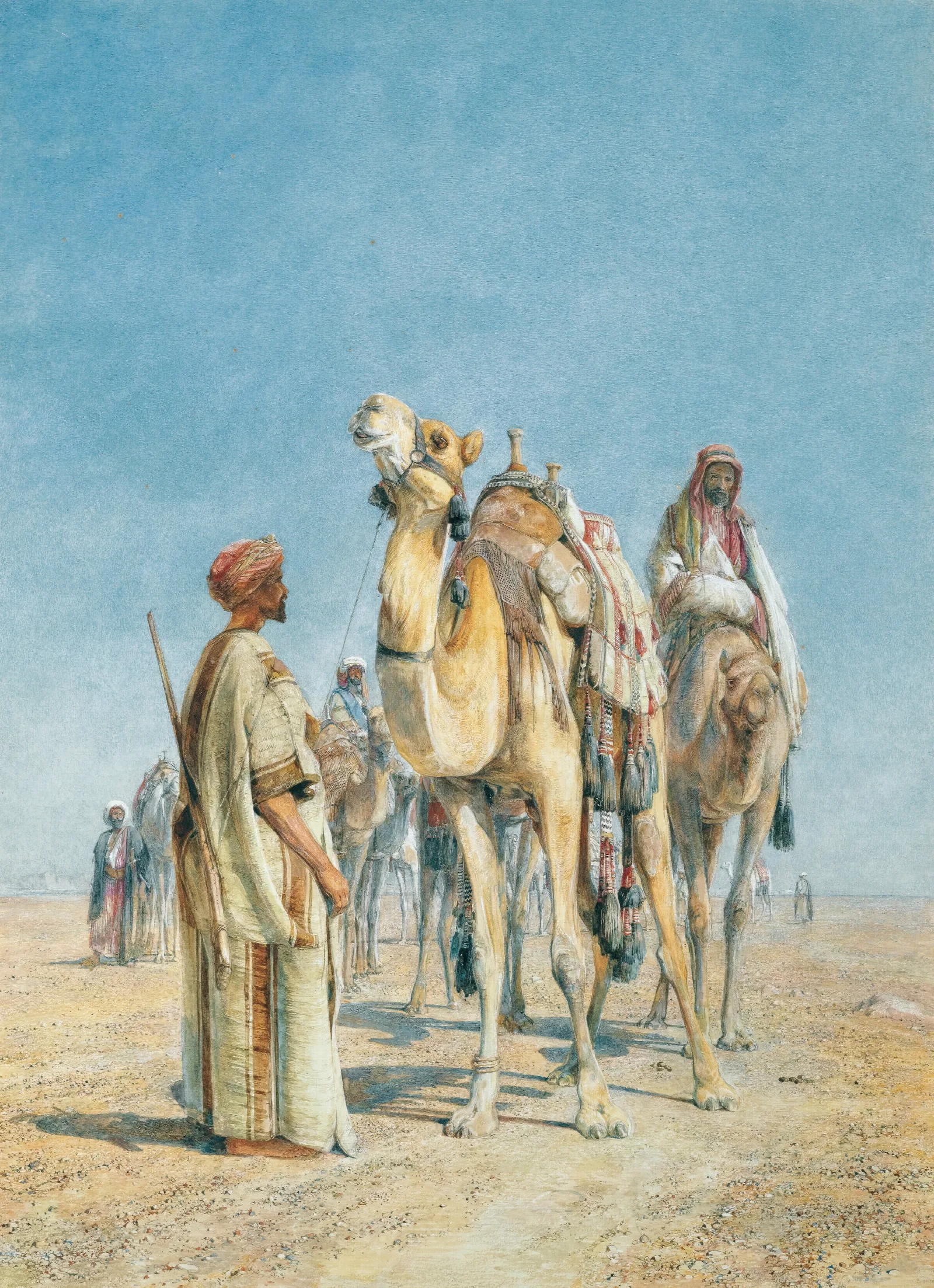 Halt In The Desert 3 Wall Art by John Frederick Lewis - Canvas Print