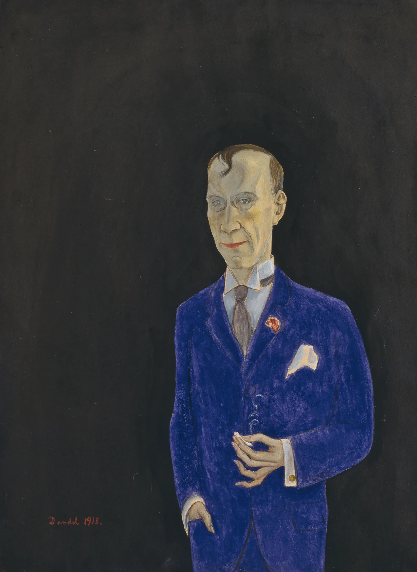 David Sprengel 1880 1941 Skribent Kritiker Wall Art by Nils Dardel - Canvas Print