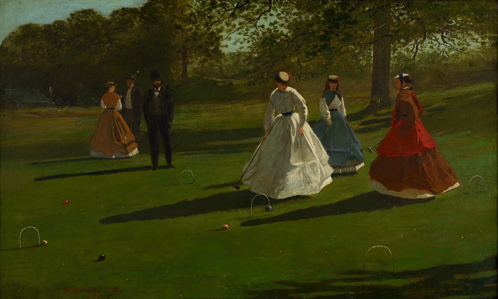 Croquet Players 2 Wall Art by Winslow Homer - Canvas Print