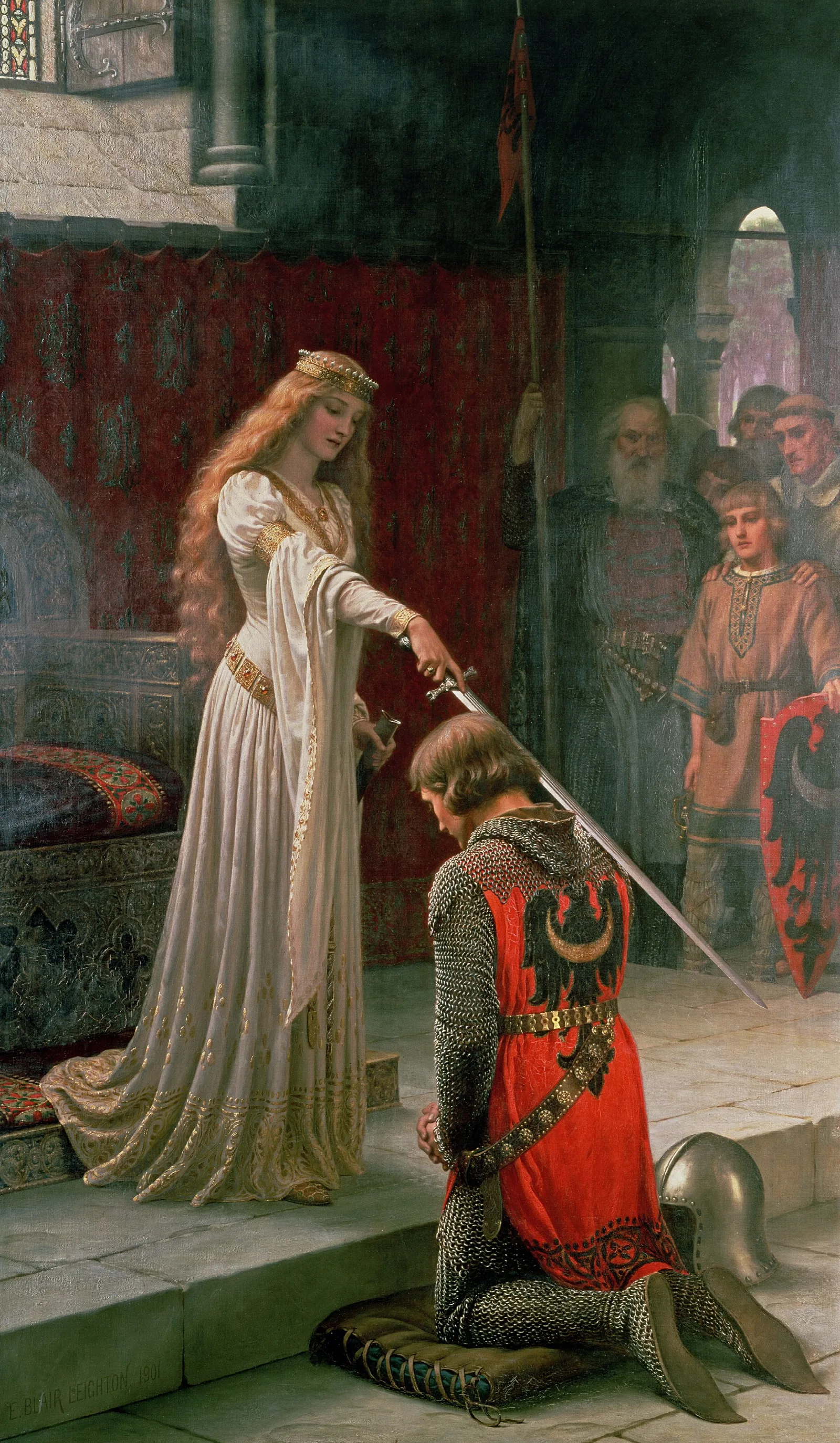 The Accolade Wall Art by Edmund Blair Leighton - Canvas Print