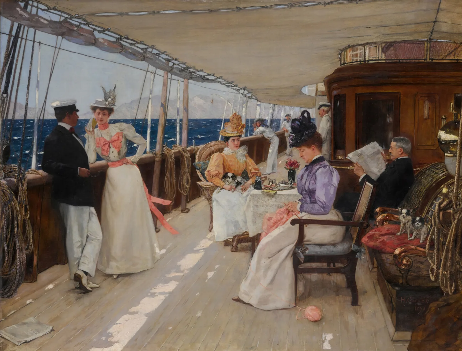Yachting In The Archipelago Wall Art by Henri Gervex - Canvas Print