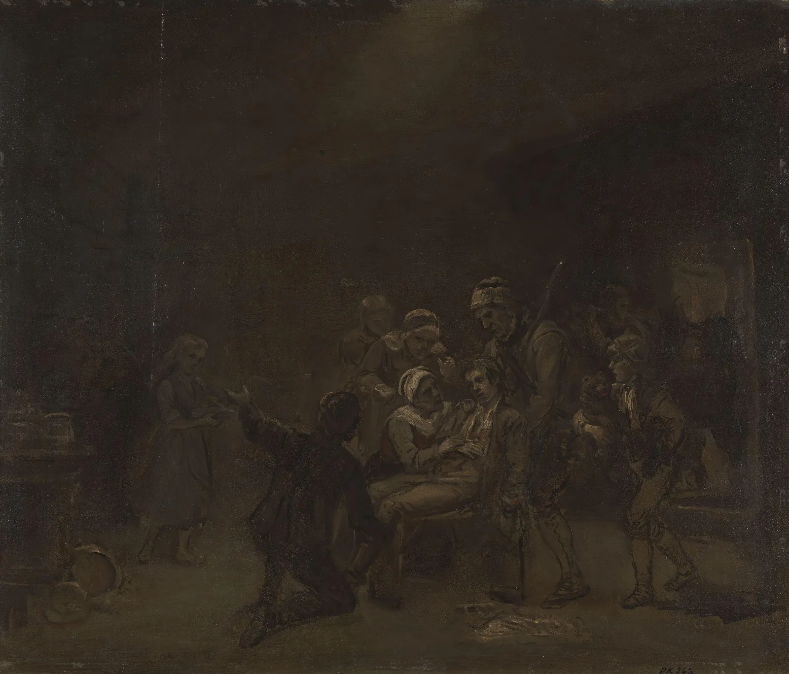 Sketch For The Return Of The Bear Hunter Wall Art by Adolph Tidemand - Canvas Print
