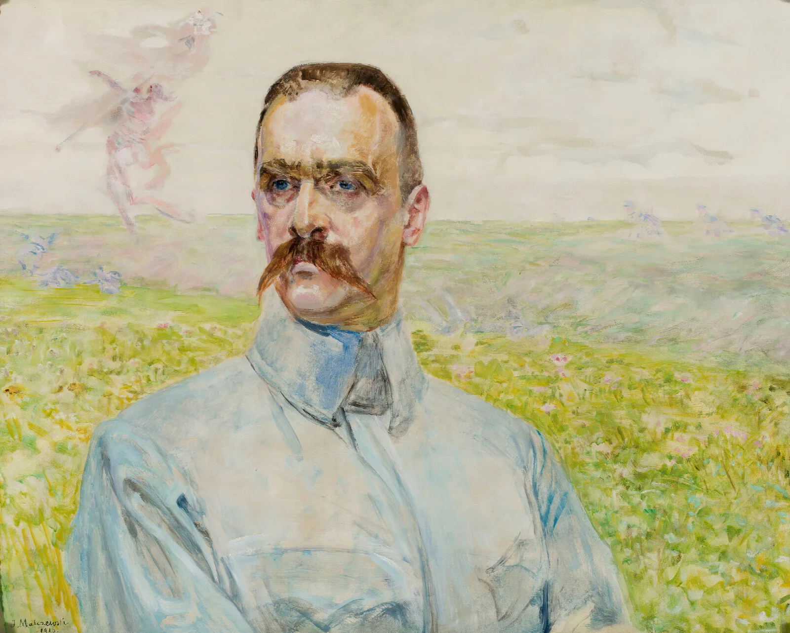 Portrait Of Brigadier Jozef Pilsudski Wall Art by Jacek Malczewski - Canvas Print