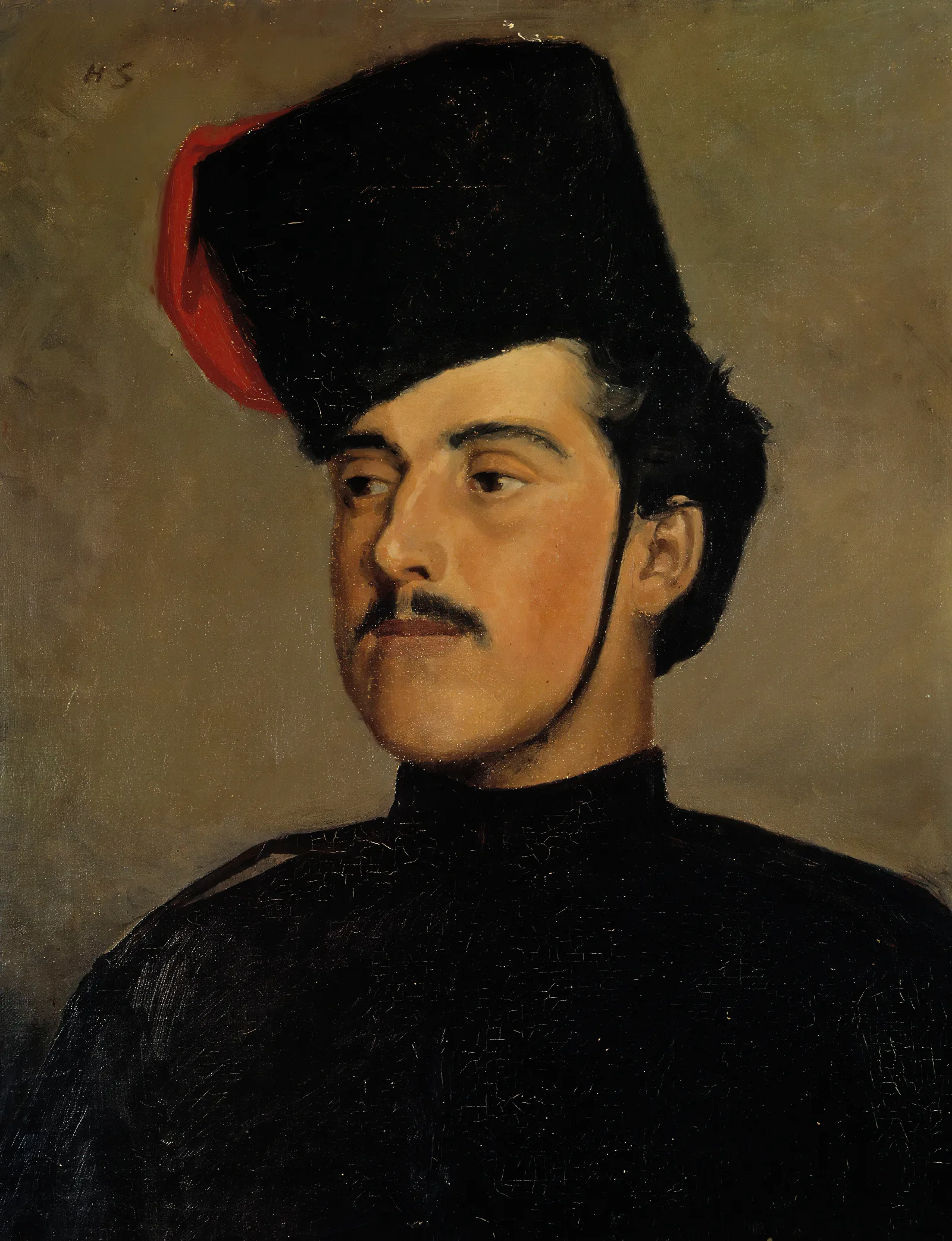 The Cossack The Beautiful Cossack Wall Art by Helene Schjerfbeck - Canvas Print