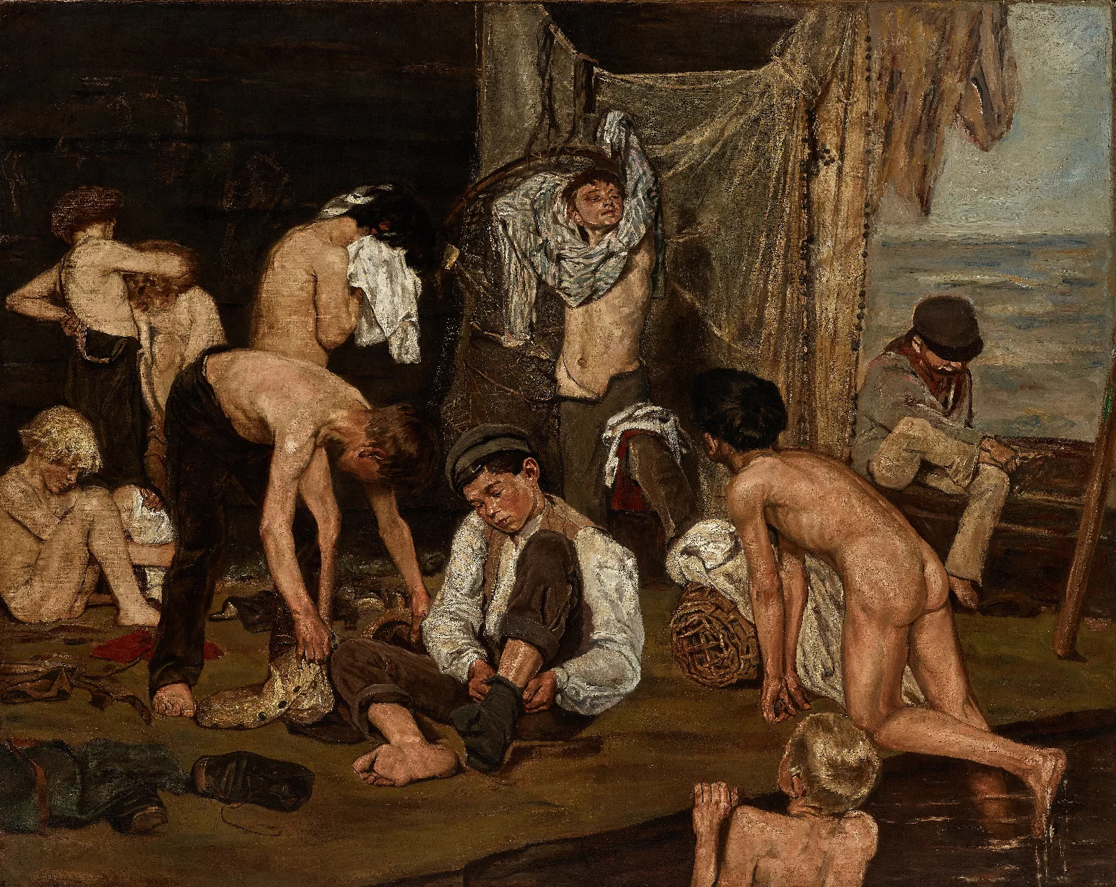 Swimmers Wall Art by Max Liebermann - Canvas Print