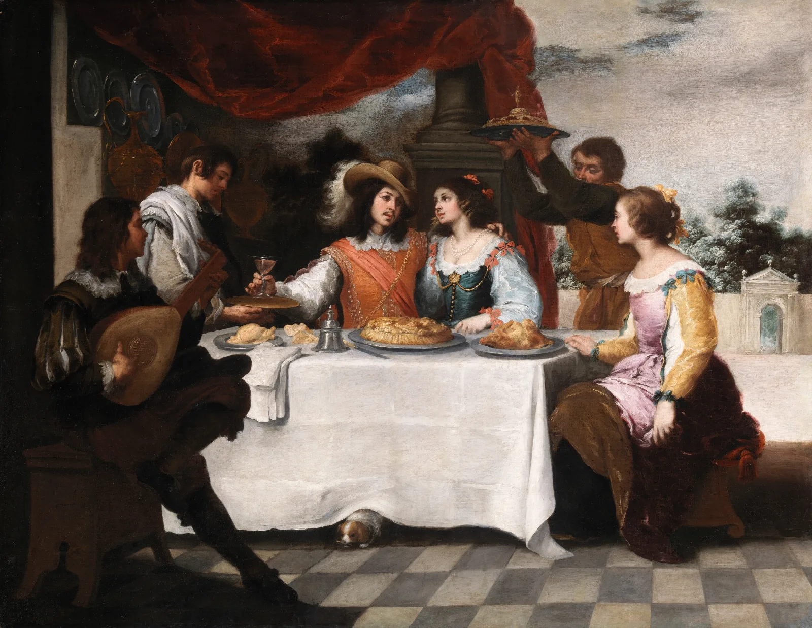 The Prodigal Son Feasting Wall Art by Bartolomé Estebán Murillo - Canvas Print
