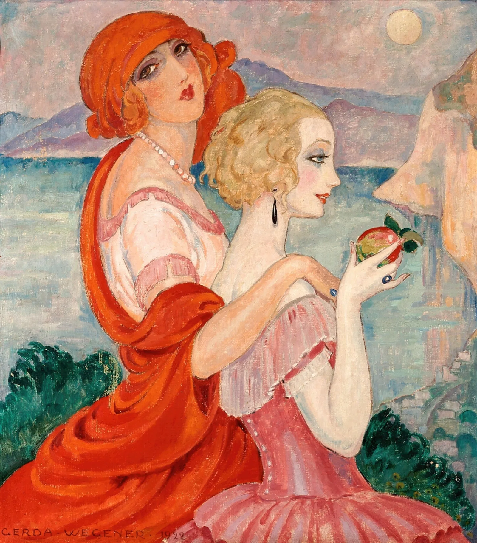 Sur La Route Danacapri Wall Art by Gerda Wegener - Canvas Print