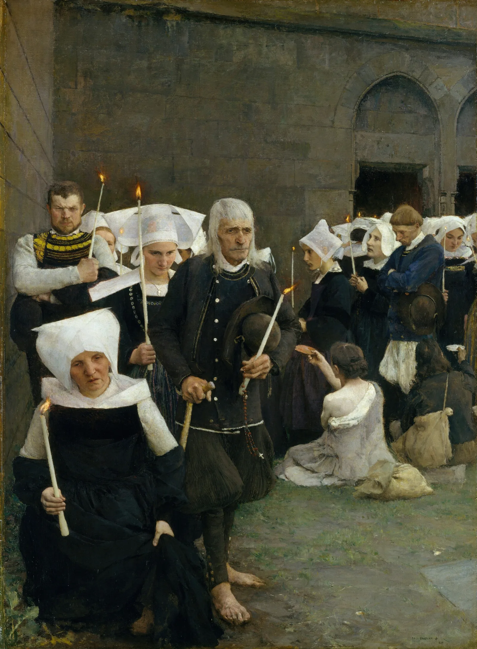 The Pardon In Brittany Wall Art by Pascal-Adolphe-Jean Dagnan-Bouveret - Canvas Print