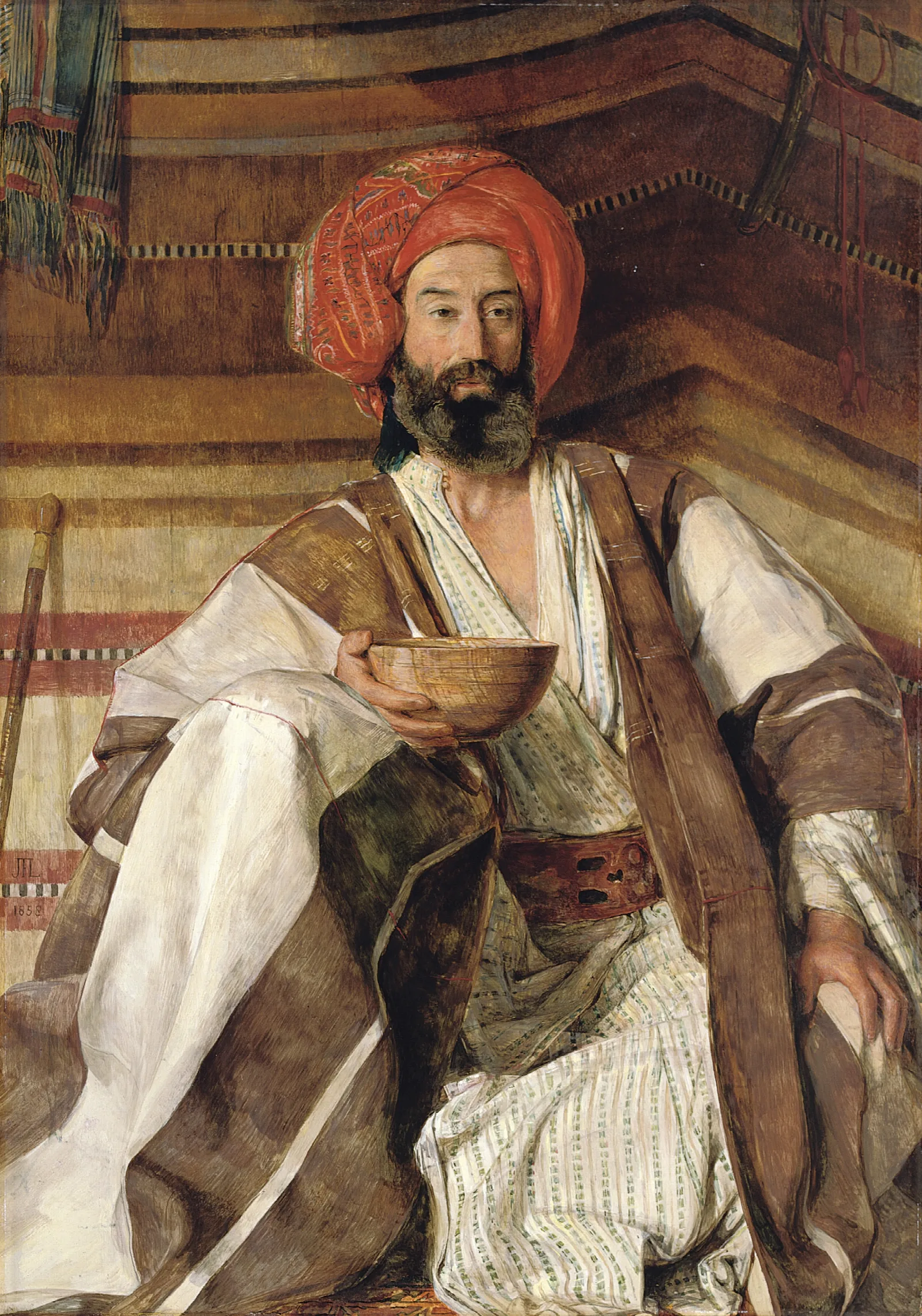 An Arab Of The Desert Of Sinai Wall Art by John Frederick Lewis - Canvas Print