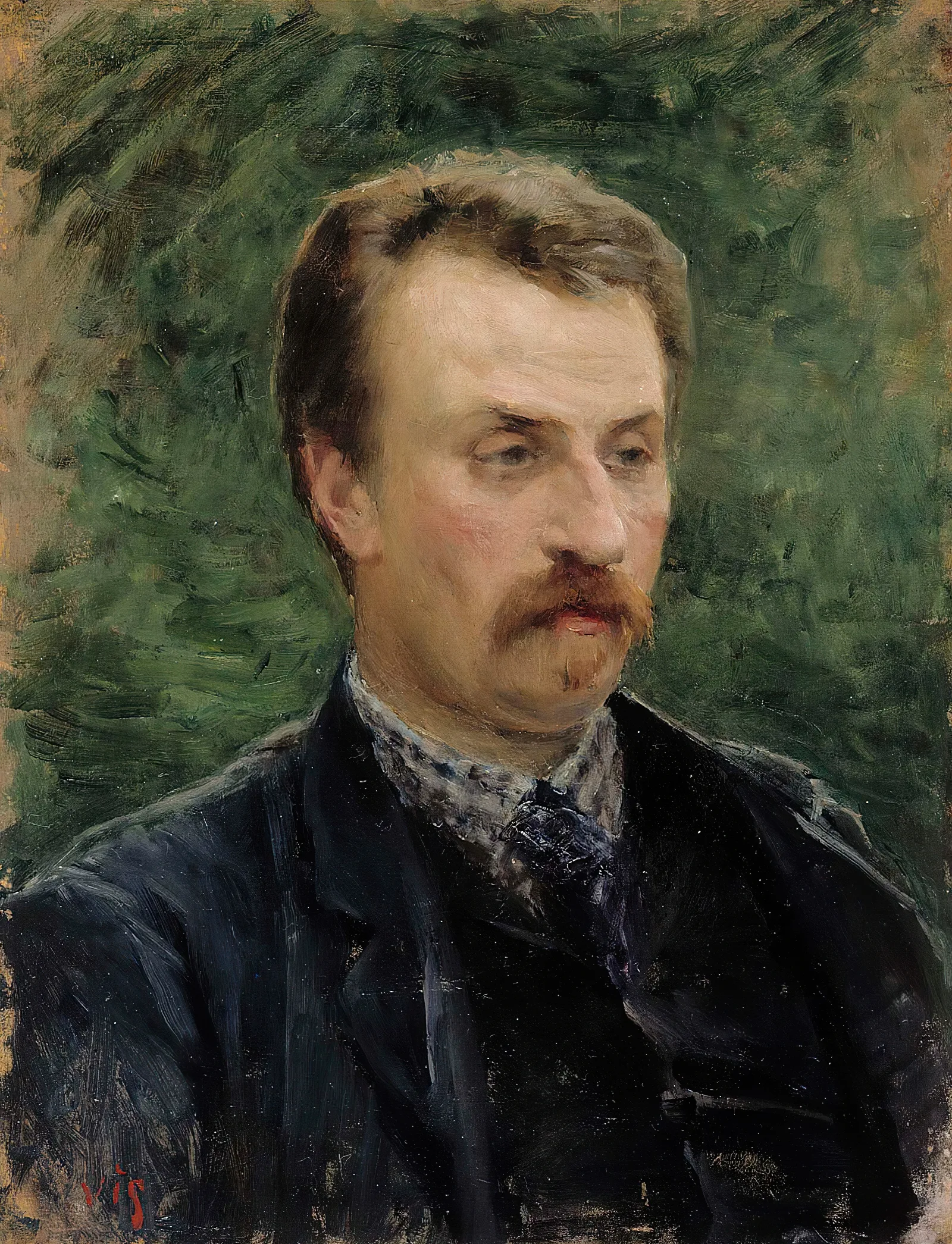 Portrait Of Juhani Aho Wall Art by Venny Soldan-Brofeldt - Canvas Print