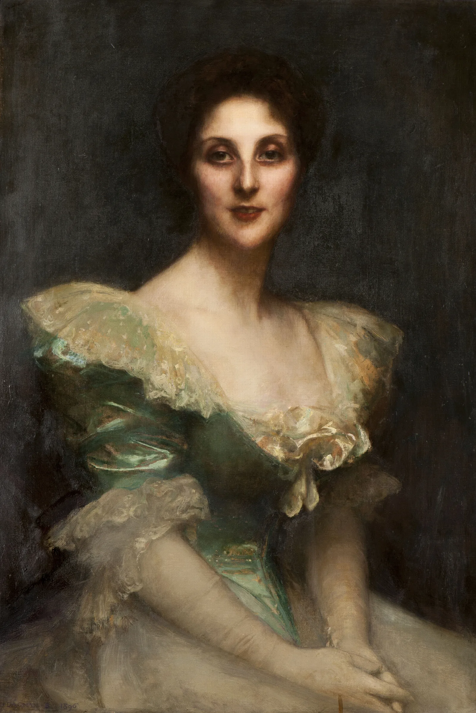 Portrait De Fanny Therese Reinach Wall Art by Pascal-Adolphe-Jean Dagnan-Bouveret - Canvas Print