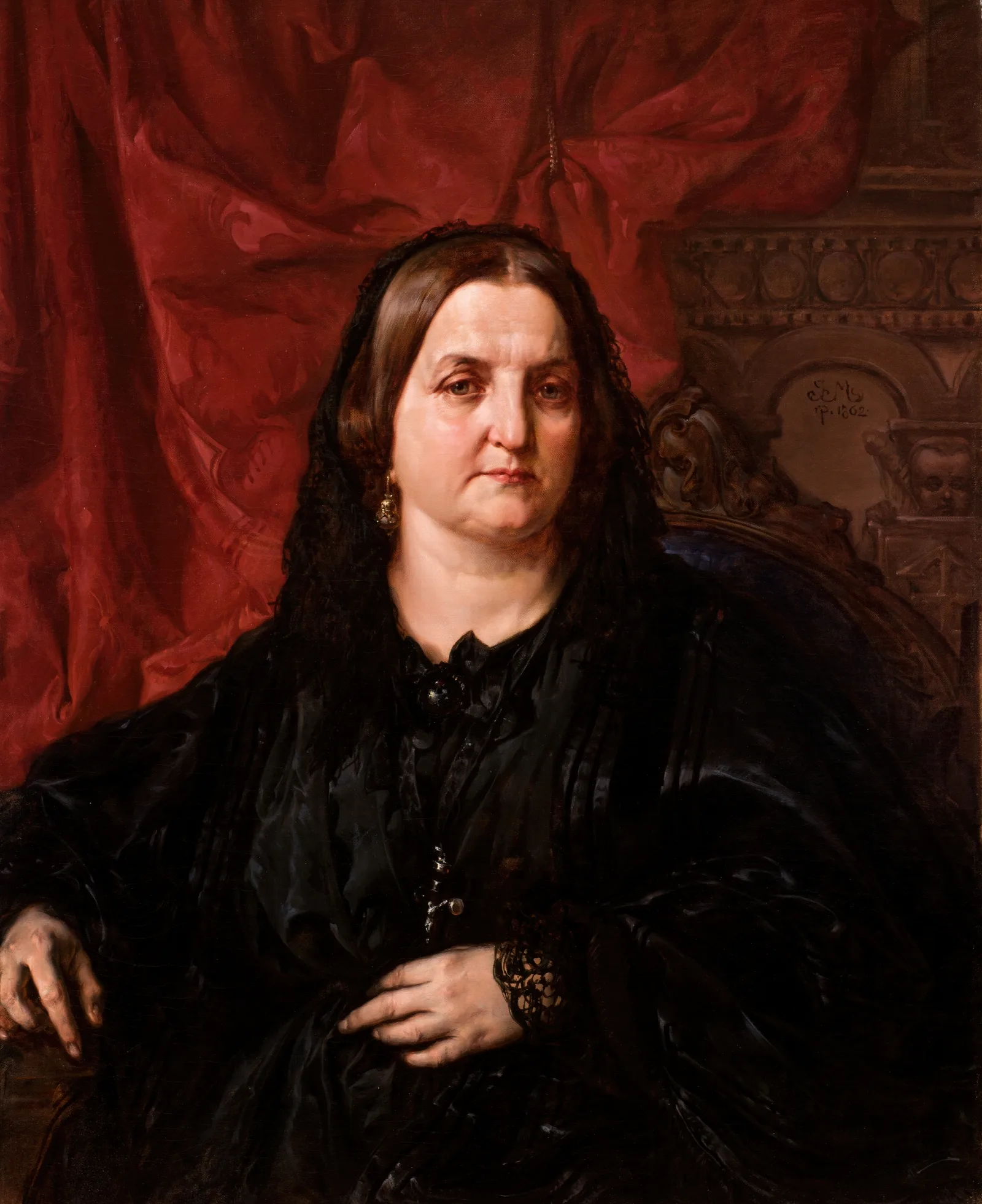 Portrait Of Pauiina Giebultowska Wall Art by Jan Matejko - Canvas Print