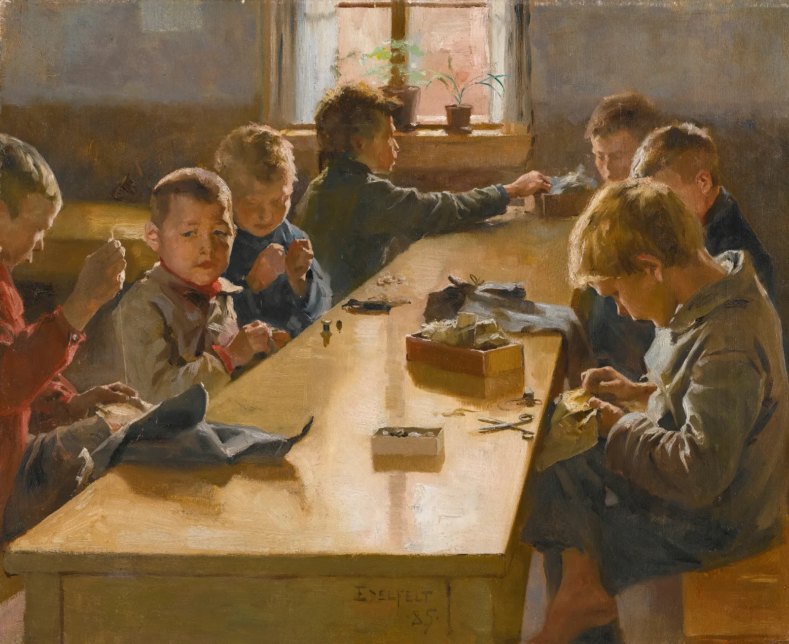 The Boys Workhouse Helsinki Wall Art by Albert Edelfelt - Canvas Print