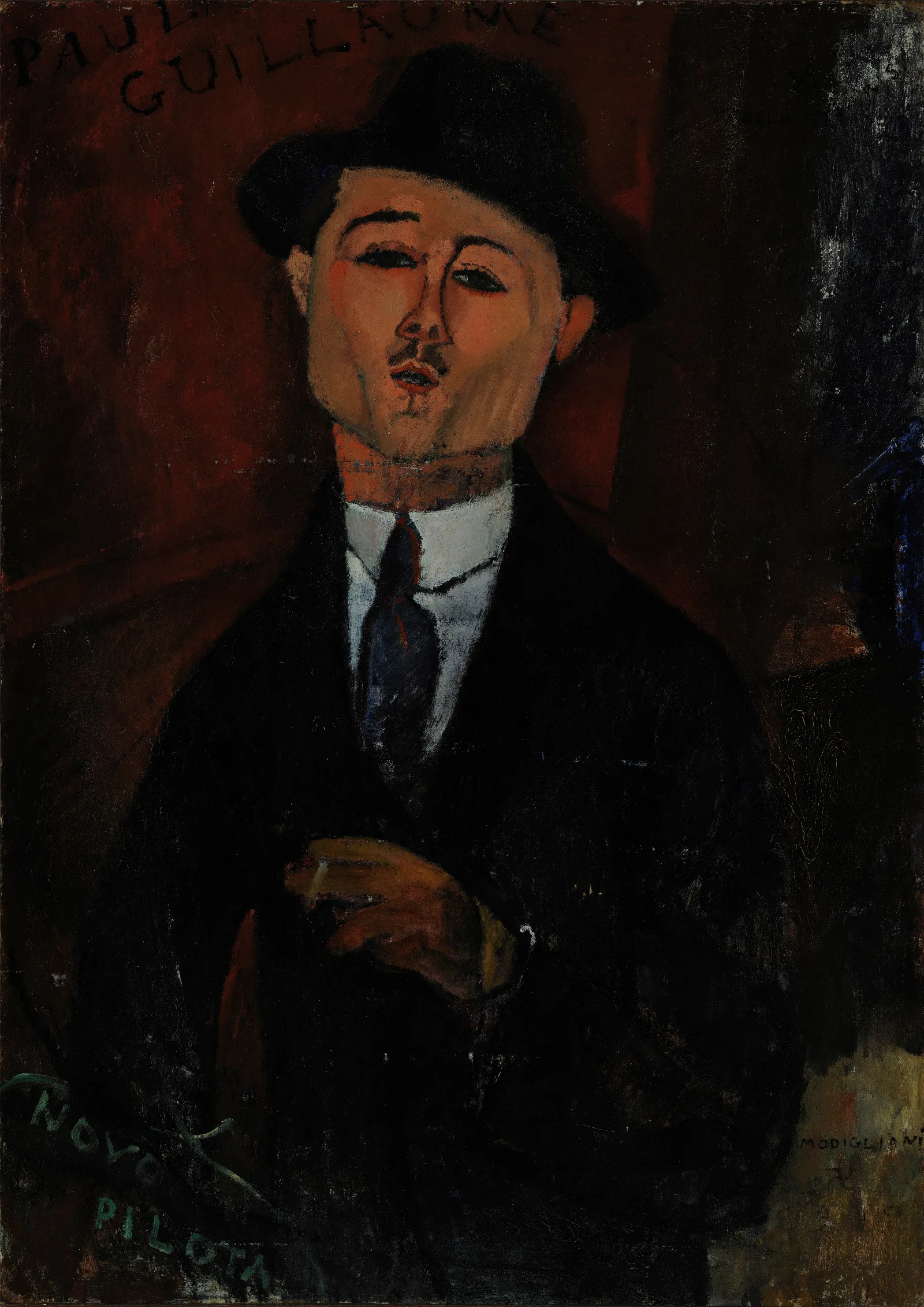 Paul Guillaume Novo Pilota Wall Art by Amedeo Modigliani - Canvas Print