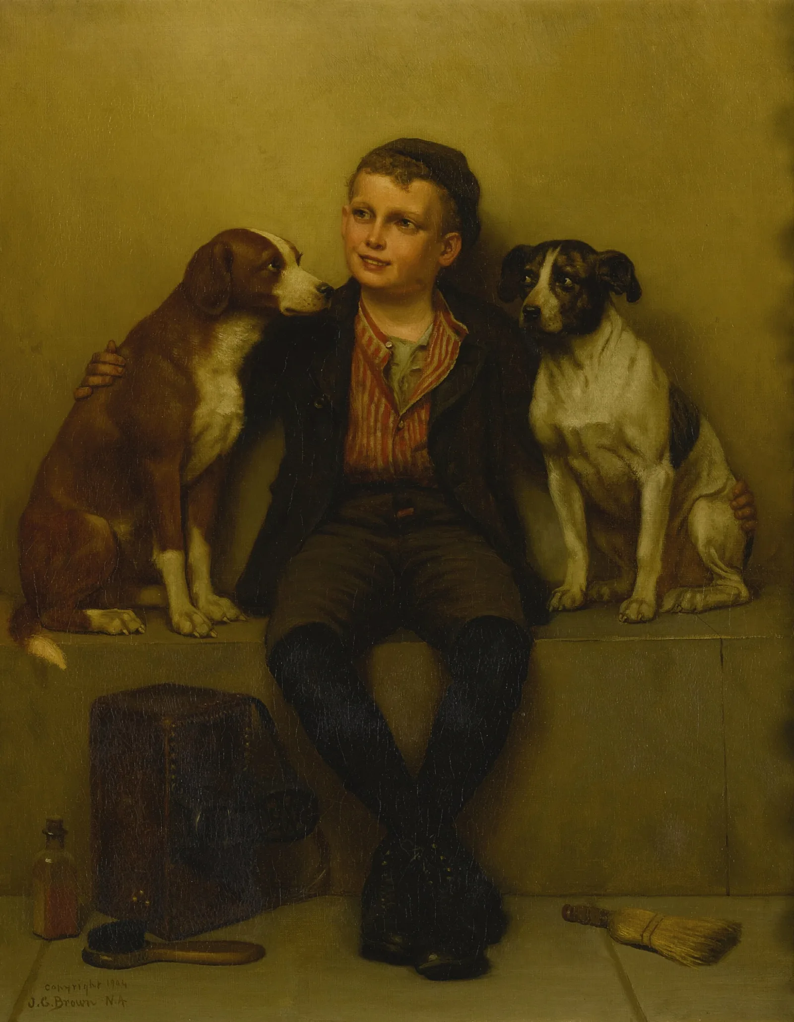 The Rivals 5 Wall Art by John George Brown - Canvas Print
